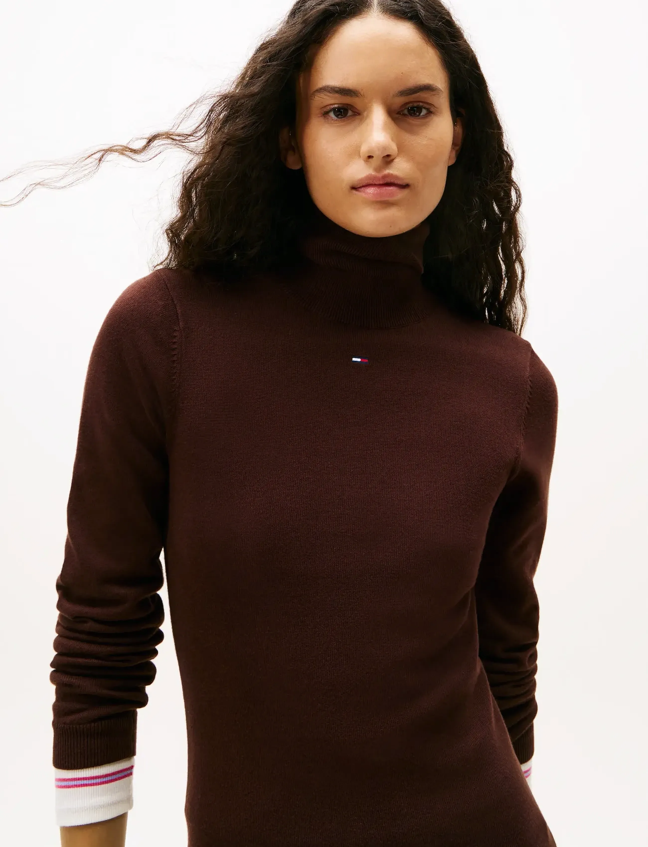 Tommy Jeans - TJW ESS TURTLENECK SWEATER DRESS - konfirmatsioon - rich brown - 2
