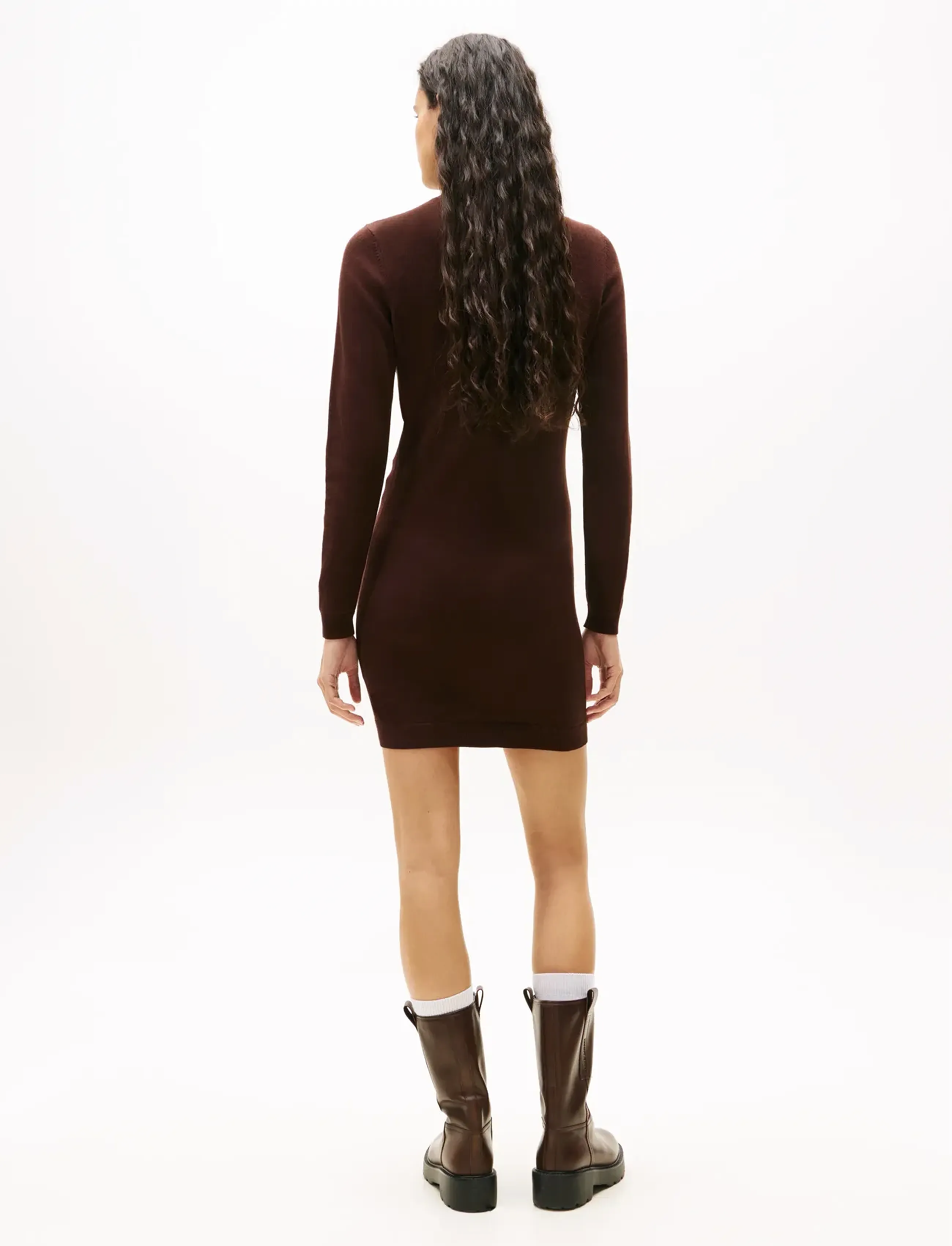 Tommy Jeans - TJW ESS TURTLENECK SWEATER DRESS - konfirmatsioon - rich brown - 4
