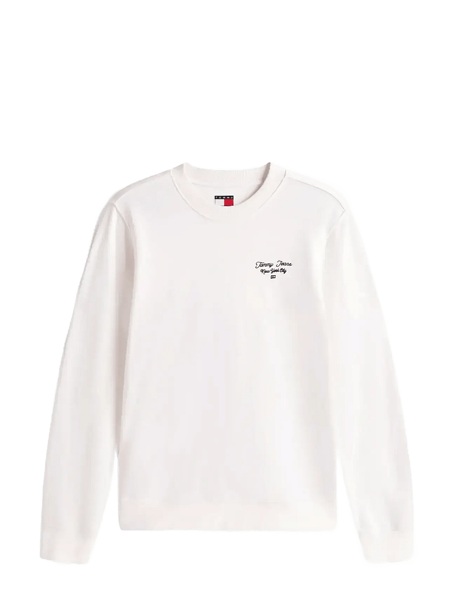 Tommy Jeans - TJW REG ESS LOGO 1 CREW EXT - hverdags stil - ecru - 1