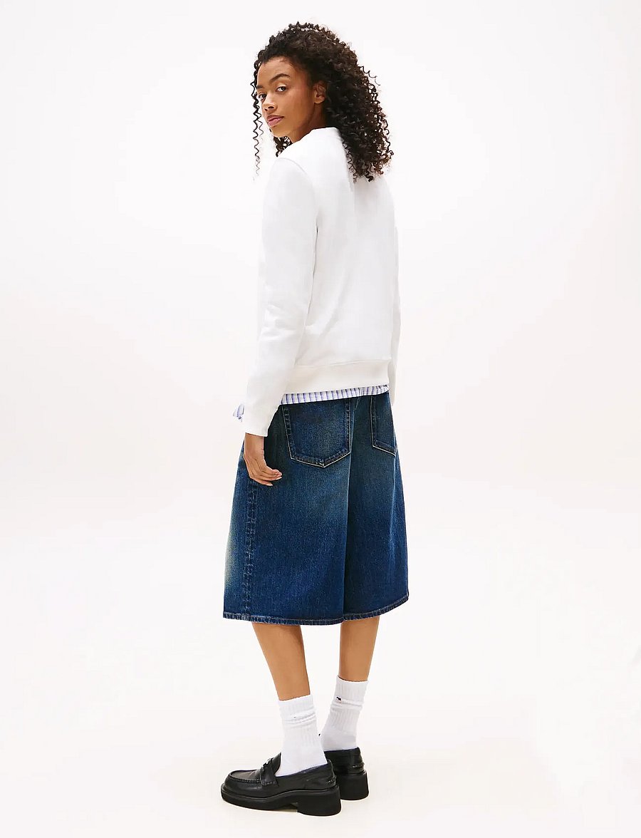 Tommy Jeans - TJW REG ESS LOGO 1 CREW EXT - hverdags stil - ecru - 3