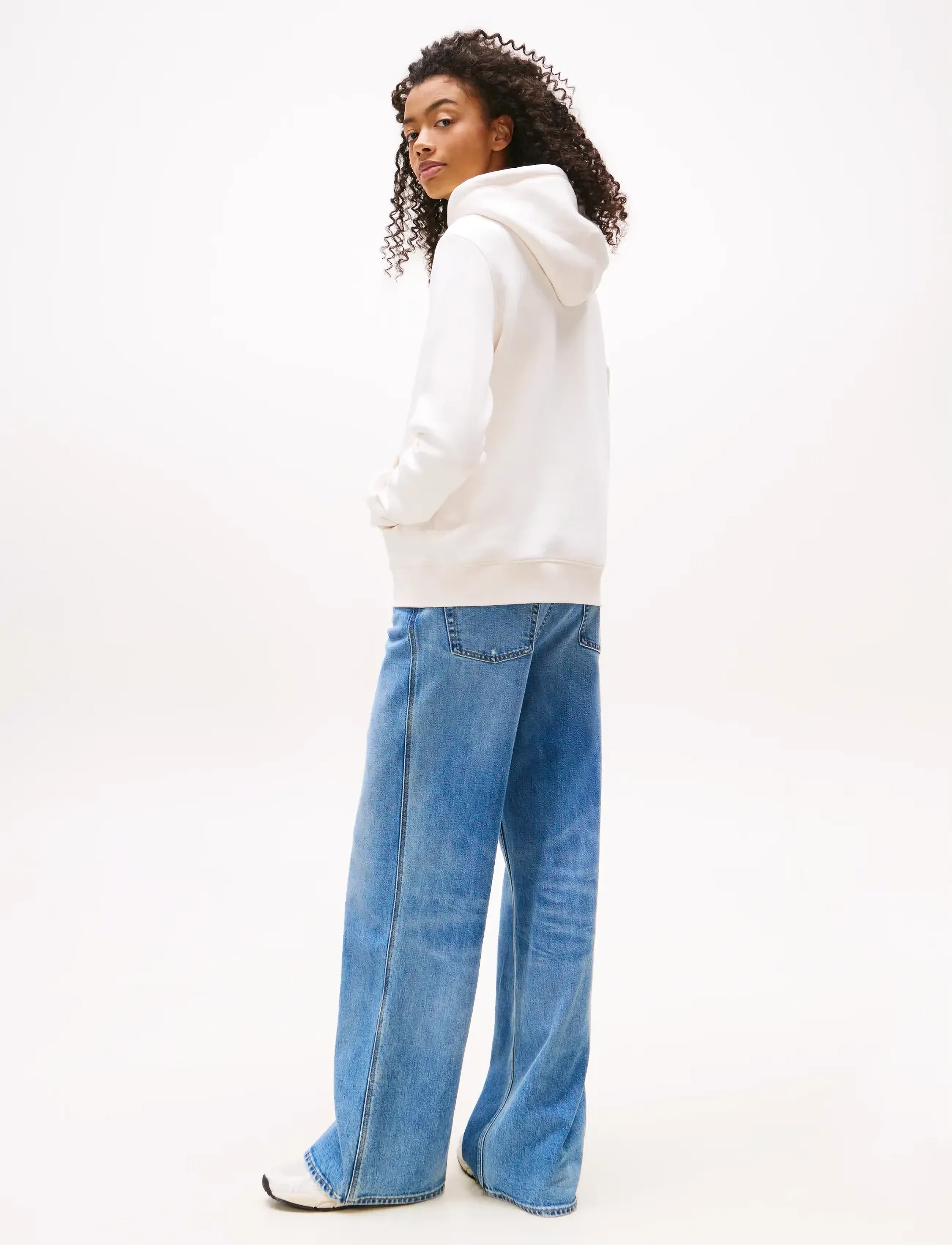 Tommy Jeans - TJW REG LINEAR HOODIE EXT - pulls à capuche - ancient white - 3