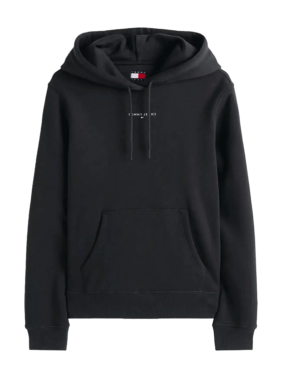 Tommy Jeans - TJW REG LINEAR HOODIE EXT - kapuutsiga pusad - black - 1