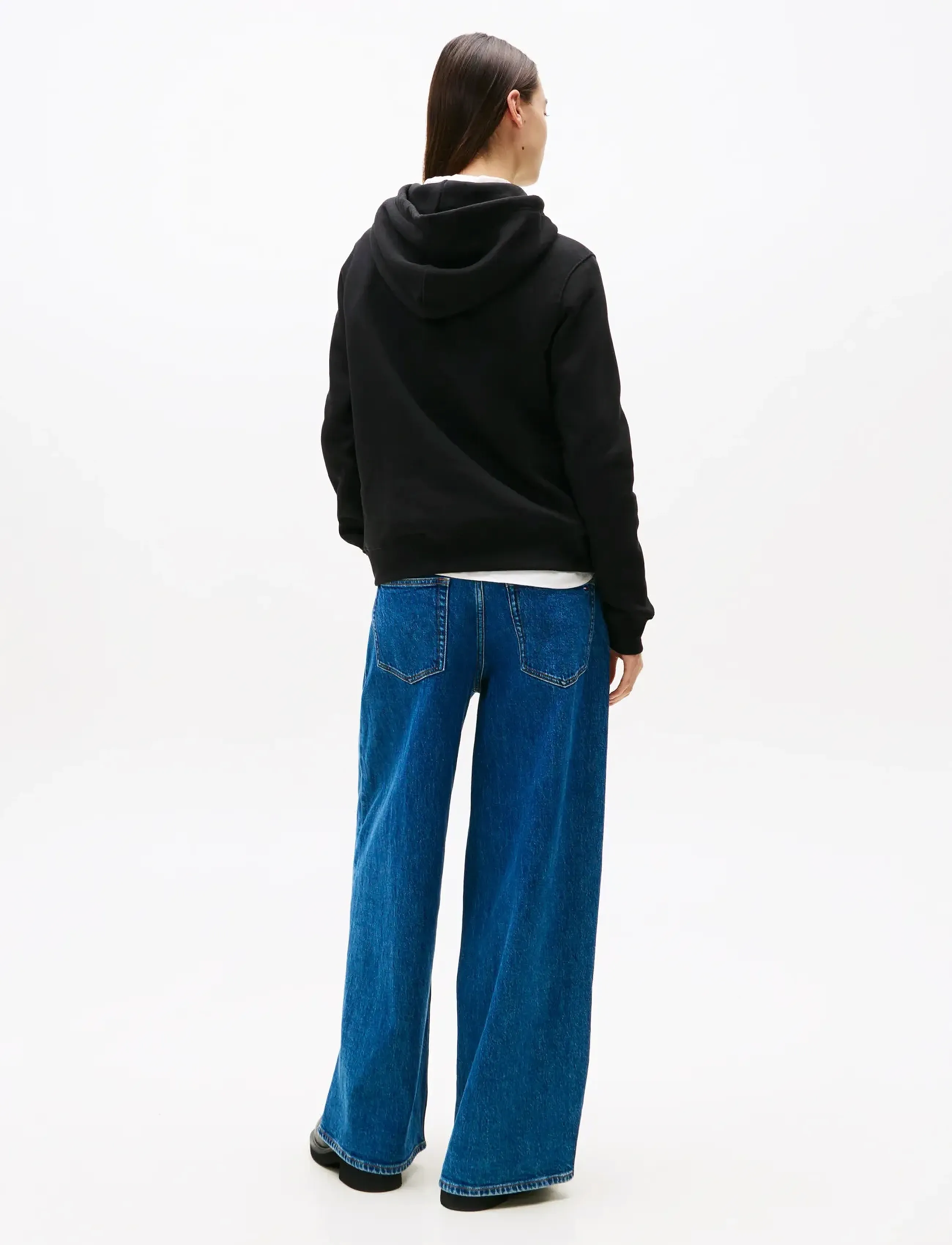 Tommy Jeans - TJW REG LINEAR HOODIE EXT - hupparit - black - 3