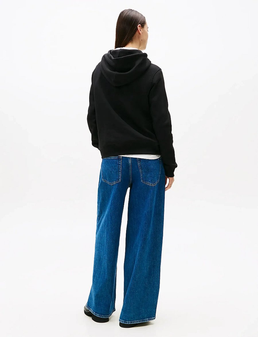 Tommy Jeans - TJW REG LINEAR HOODIE EXT - kapuutsiga pusad - black - 3