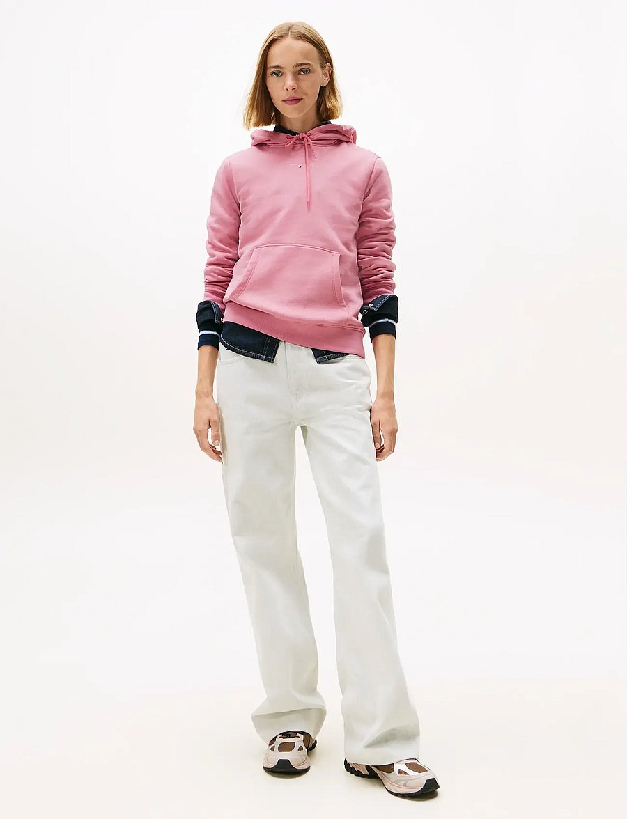 Tommy Jeans - TJW REG LINEAR HOODIE EXT - kapuutsiga pusad - mystic pink - 2