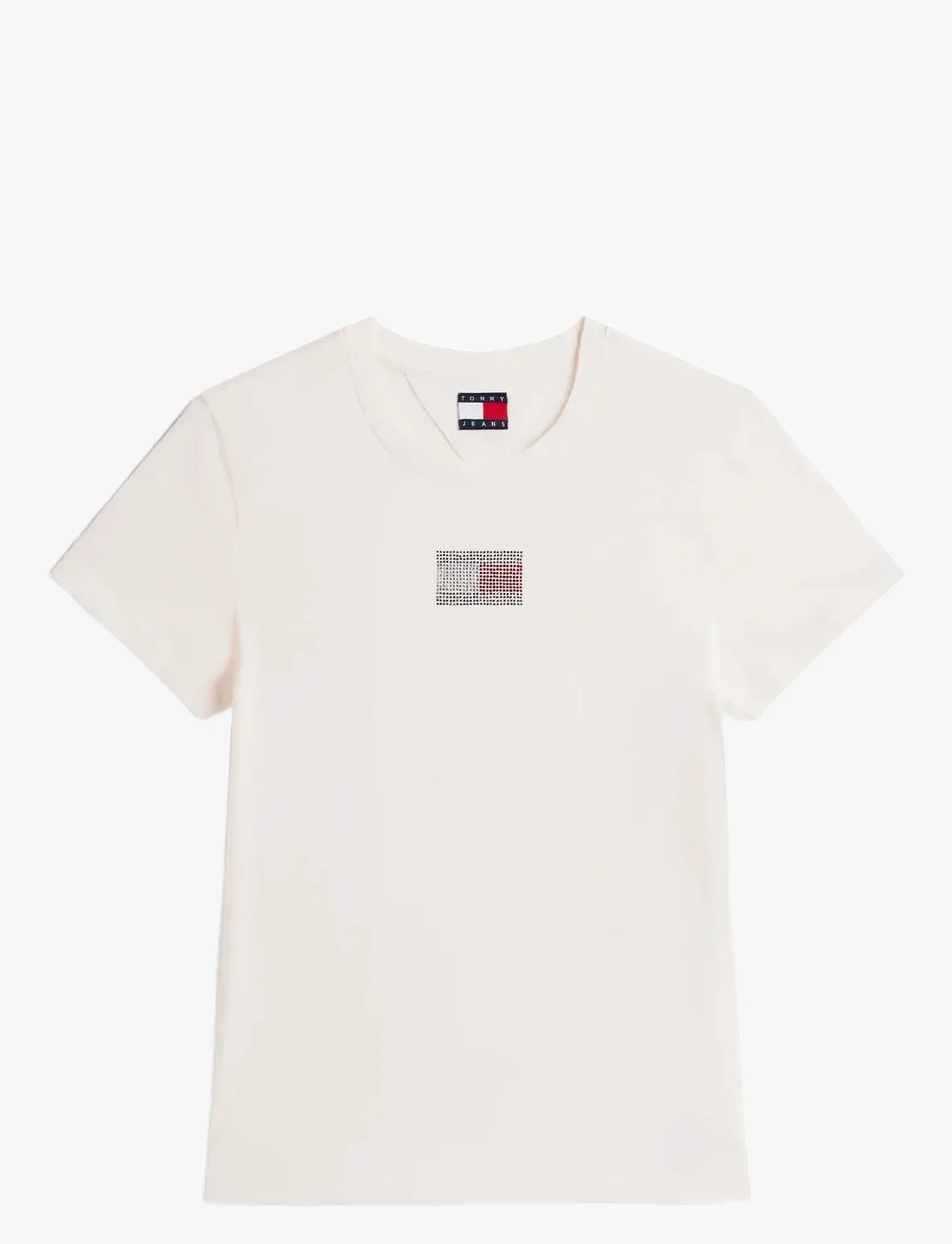 Tommy Jeans - TJW REG PARTY FLAG TEE EXT - t-shirts - ancient white - 1