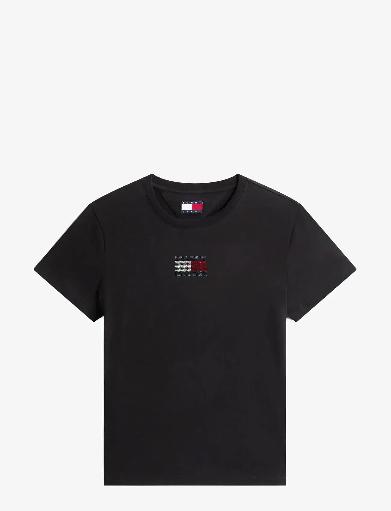 Tommy Jeans - TJW REG PARTY FLAG TEE EXT - herbstliche kleidung - black - 0
