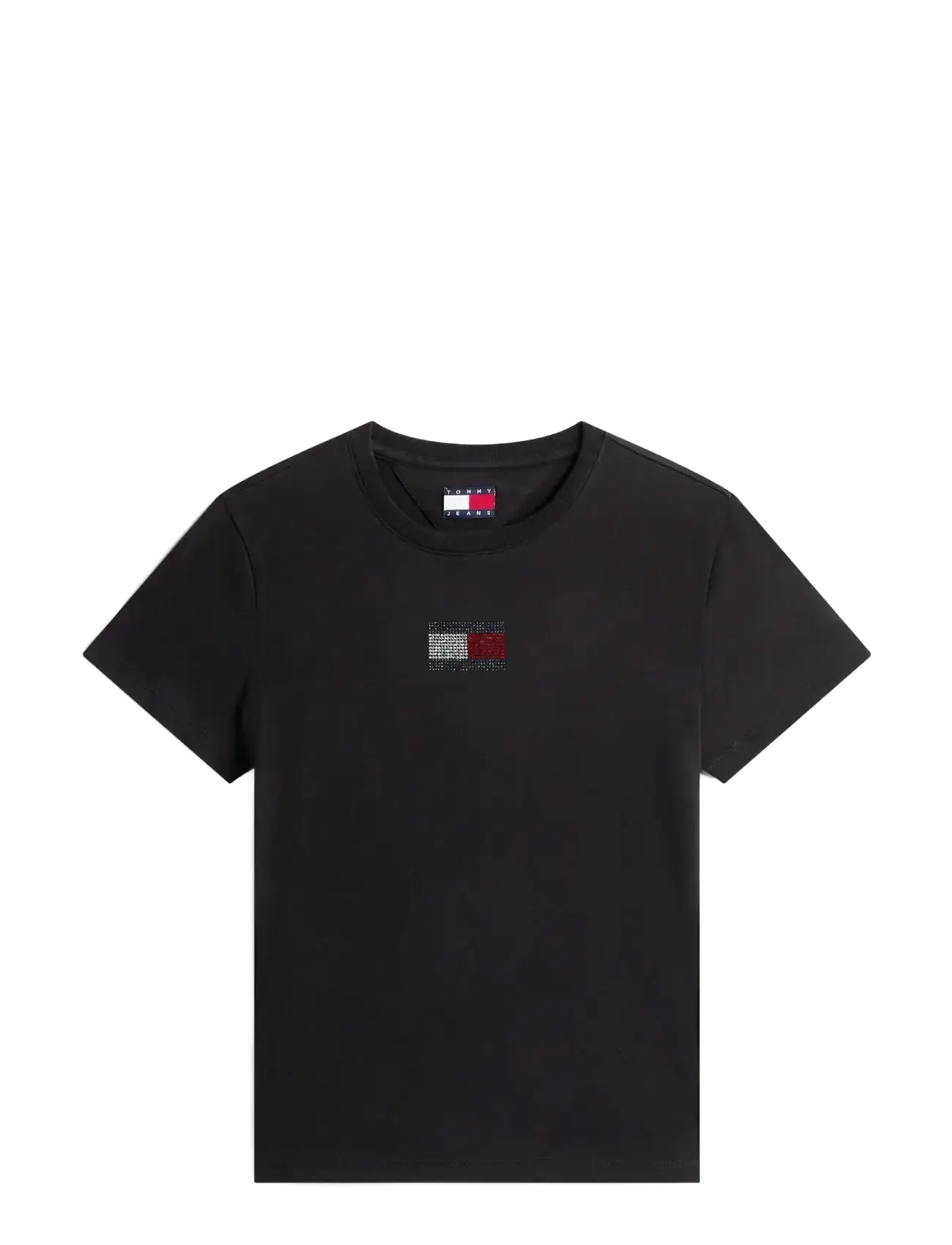 Tommy Jeans TJW REG PARTY FLAG TEE EXT - Nyheder - BLACK / black