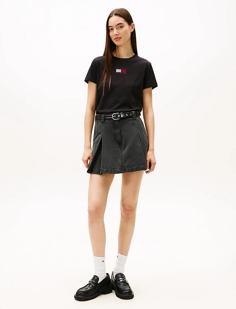 Tommy Jeans - TJW REG PARTY FLAG TEE EXT - t-shirts - black - 2