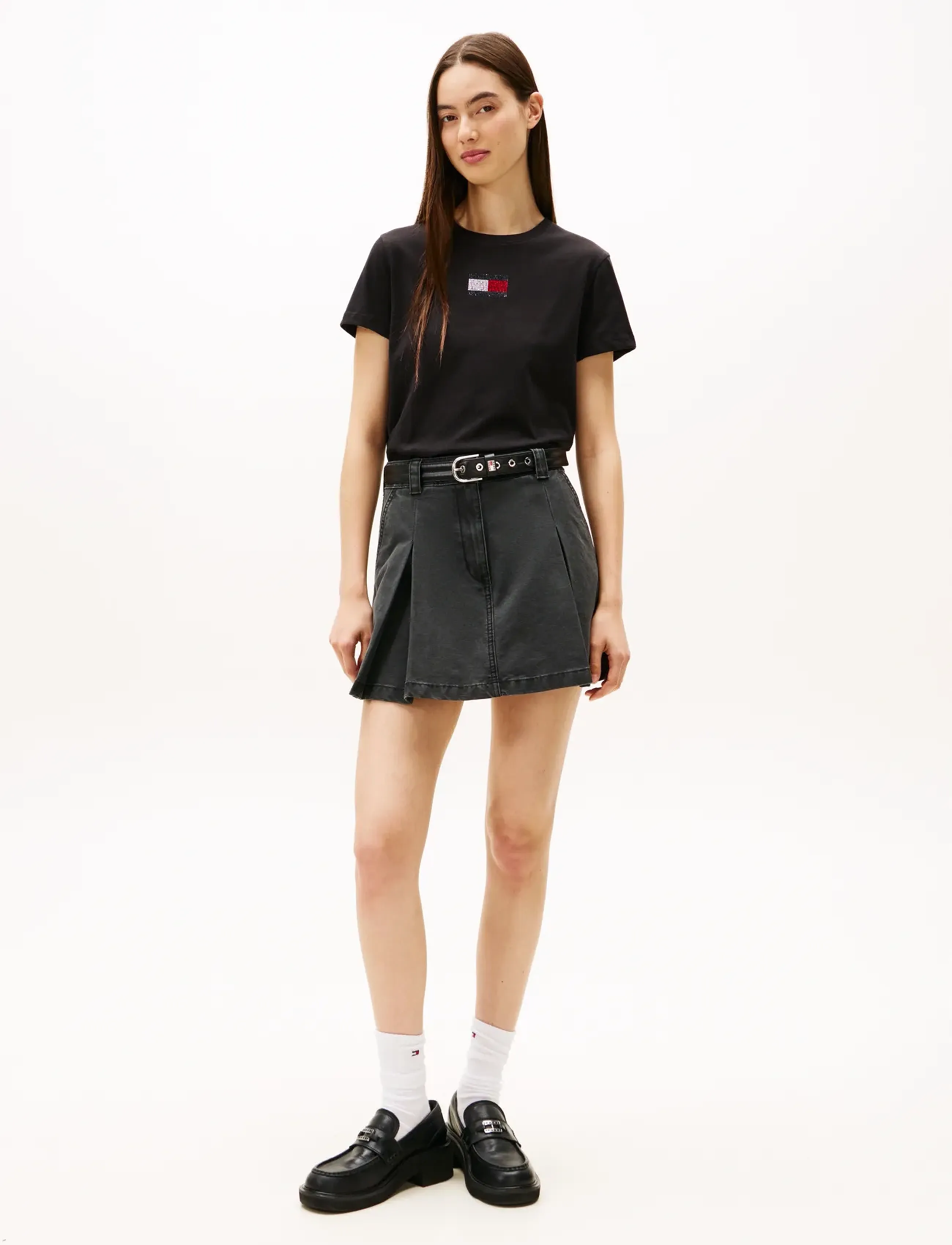 Tommy Jeans - TJW REG PARTY FLAG TEE EXT - t-shirts - black - 2