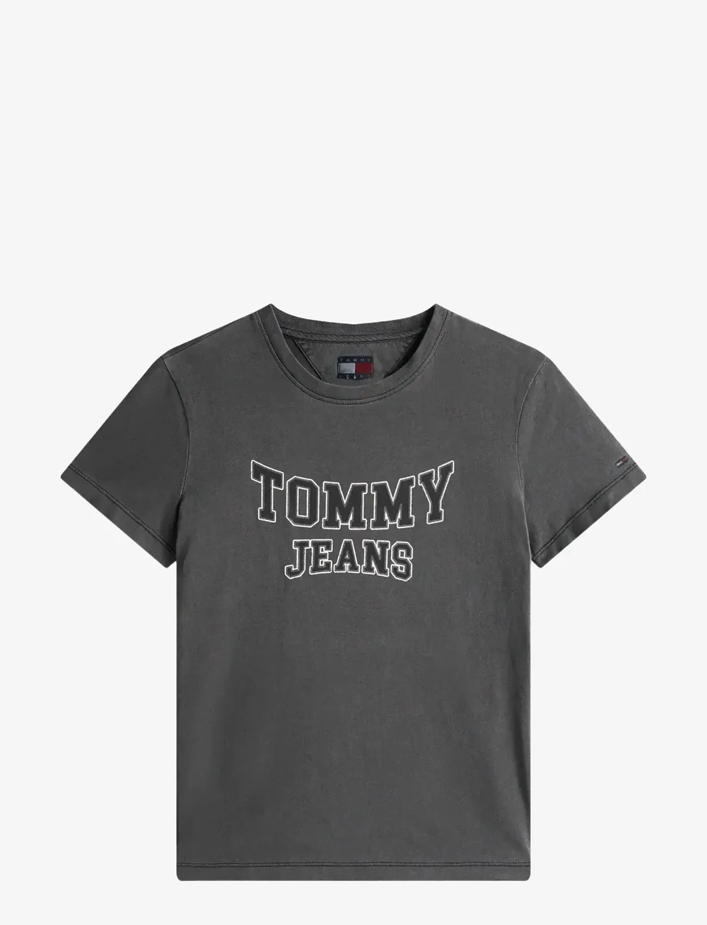 Tommy Jeans - TJW REG VARSITY TEE EXT - t-shirts - black - 1