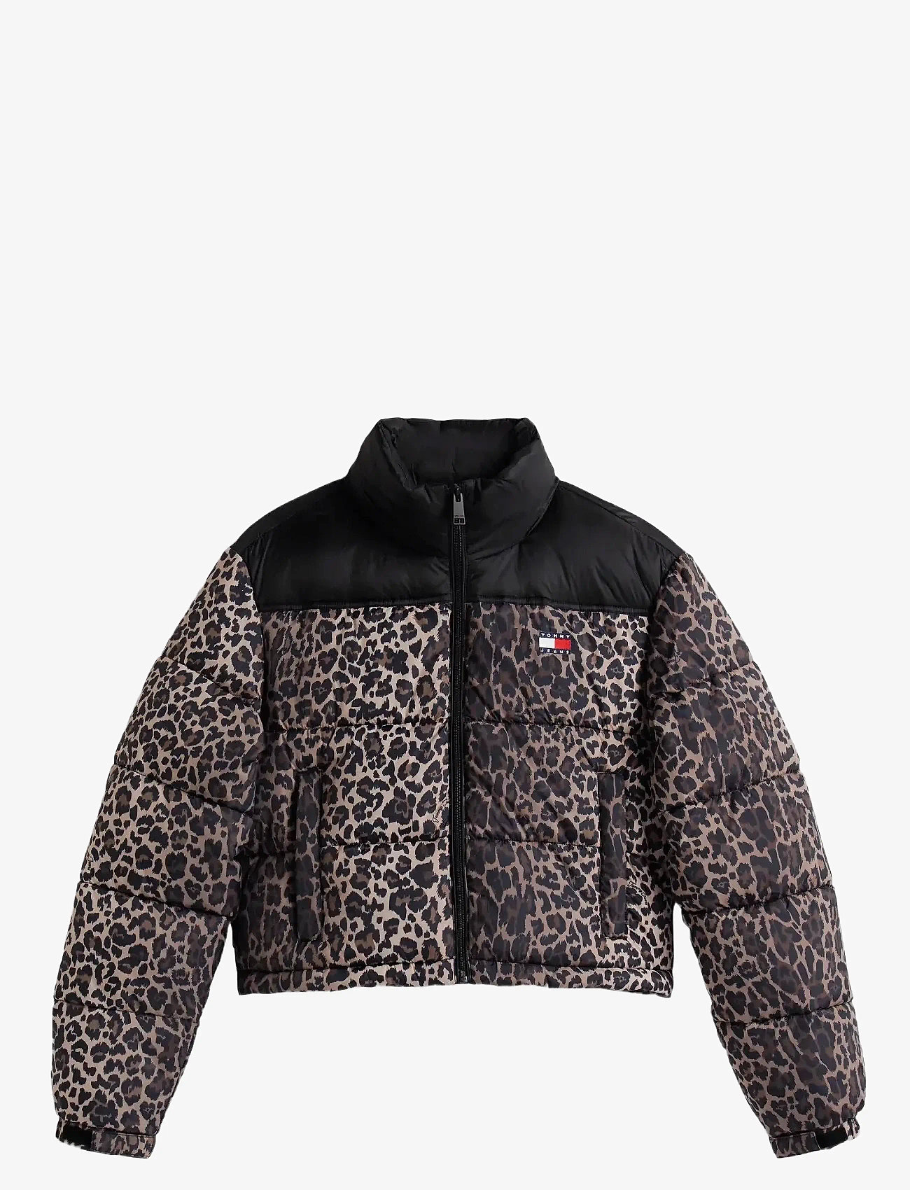 Tommy Jeans - TJW CROPPED LEOPARD PUFFER - down jackets - leopard aop - 1