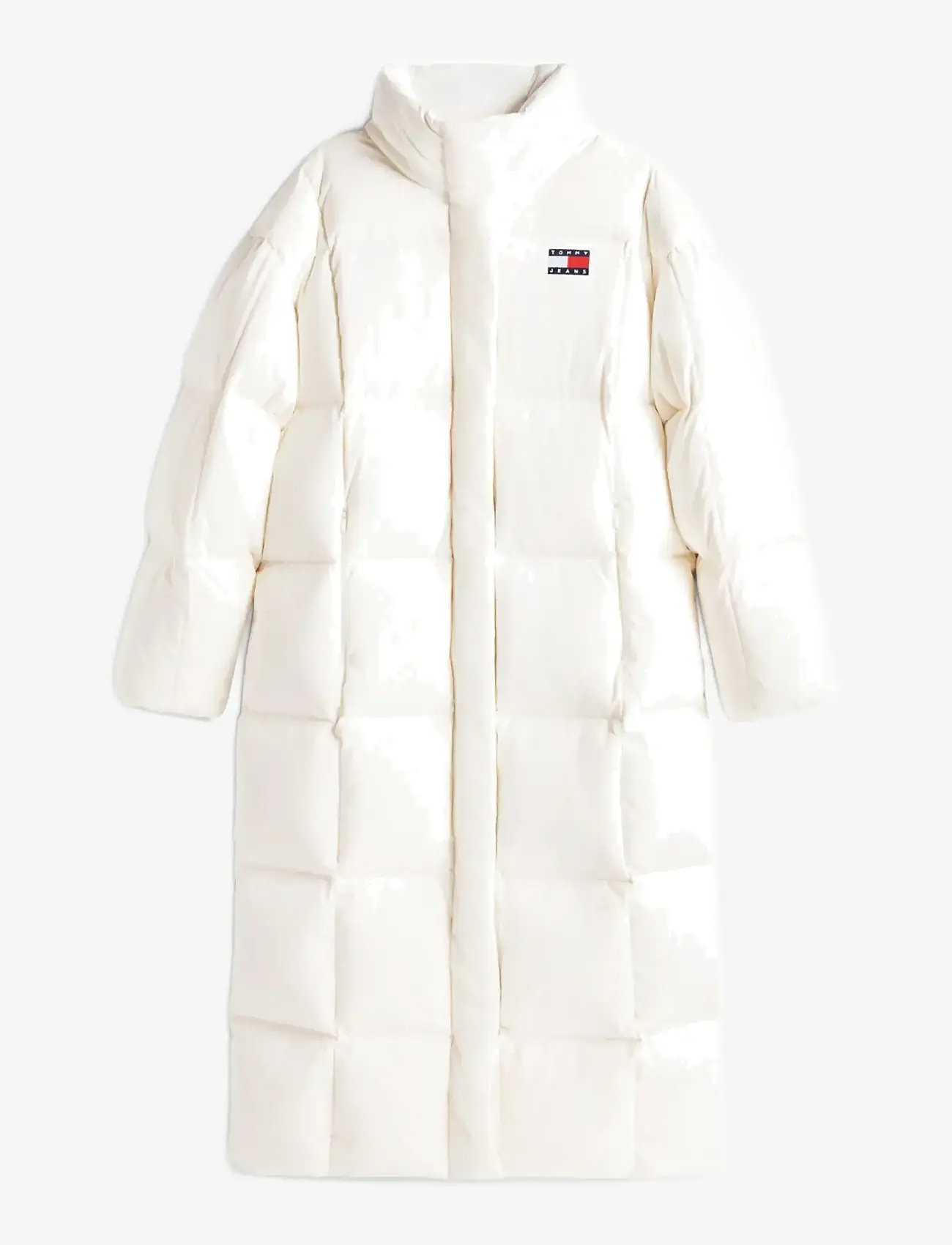 Tommy Jeans - TJW ALASKA GRID DWN MXI COAT EXT - dunkappor - ancient white - 1