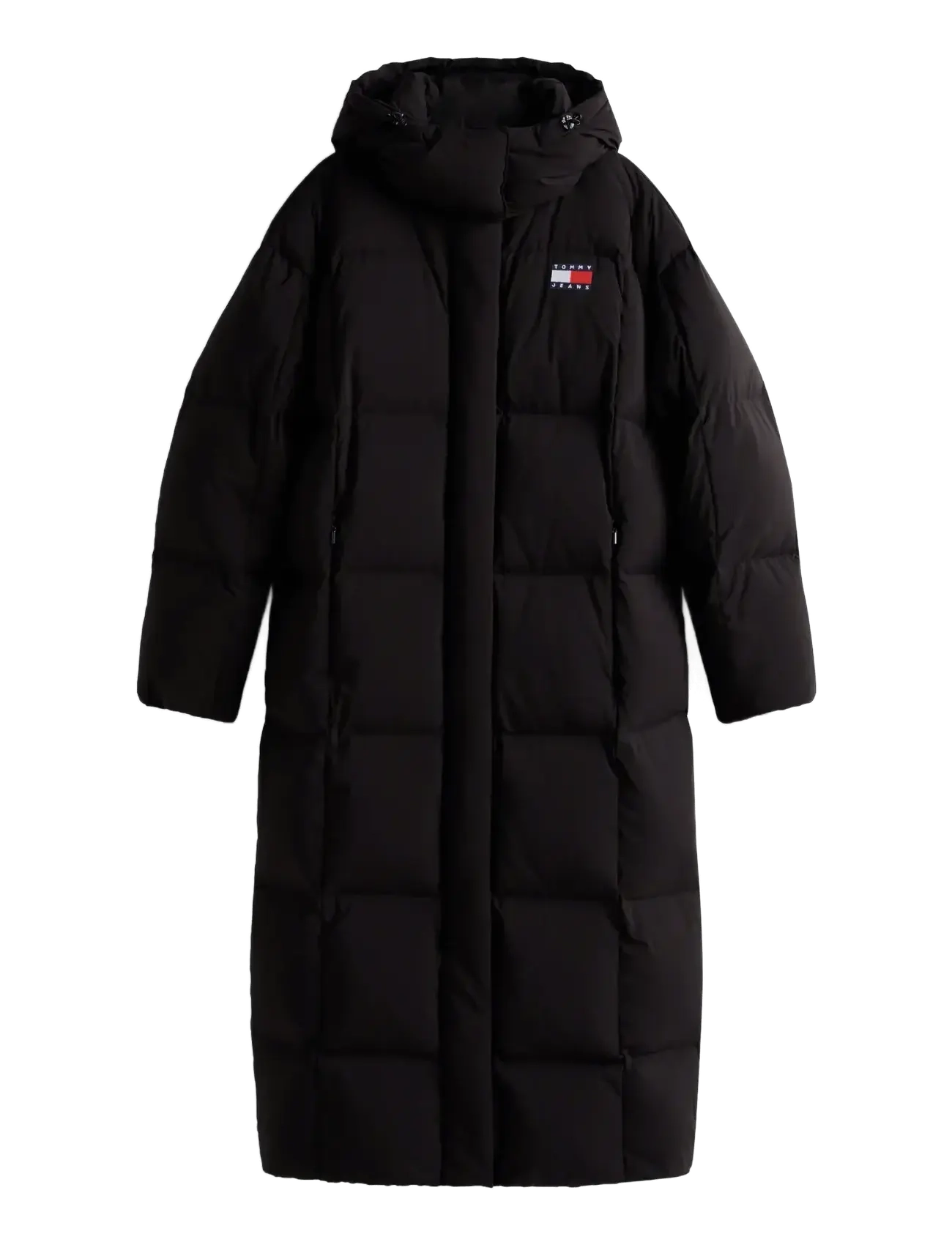 Tommy Jeans TJW ALASKA GRID DWN MXI COAT EXT - Vinterjackor - BLACK / black