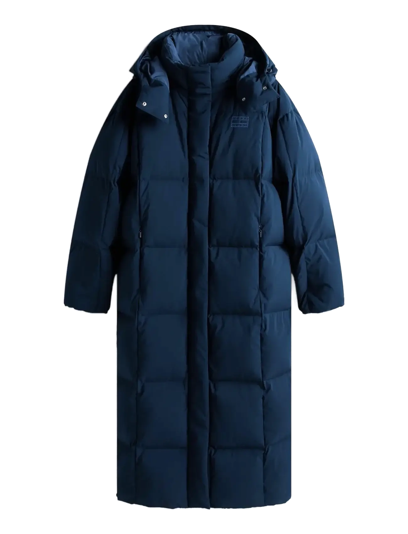 Tommy Jeans TJW ALASKA GRID DWN MXI COAT EXT - Kleidung - DARK NIGHT NAVY / navy