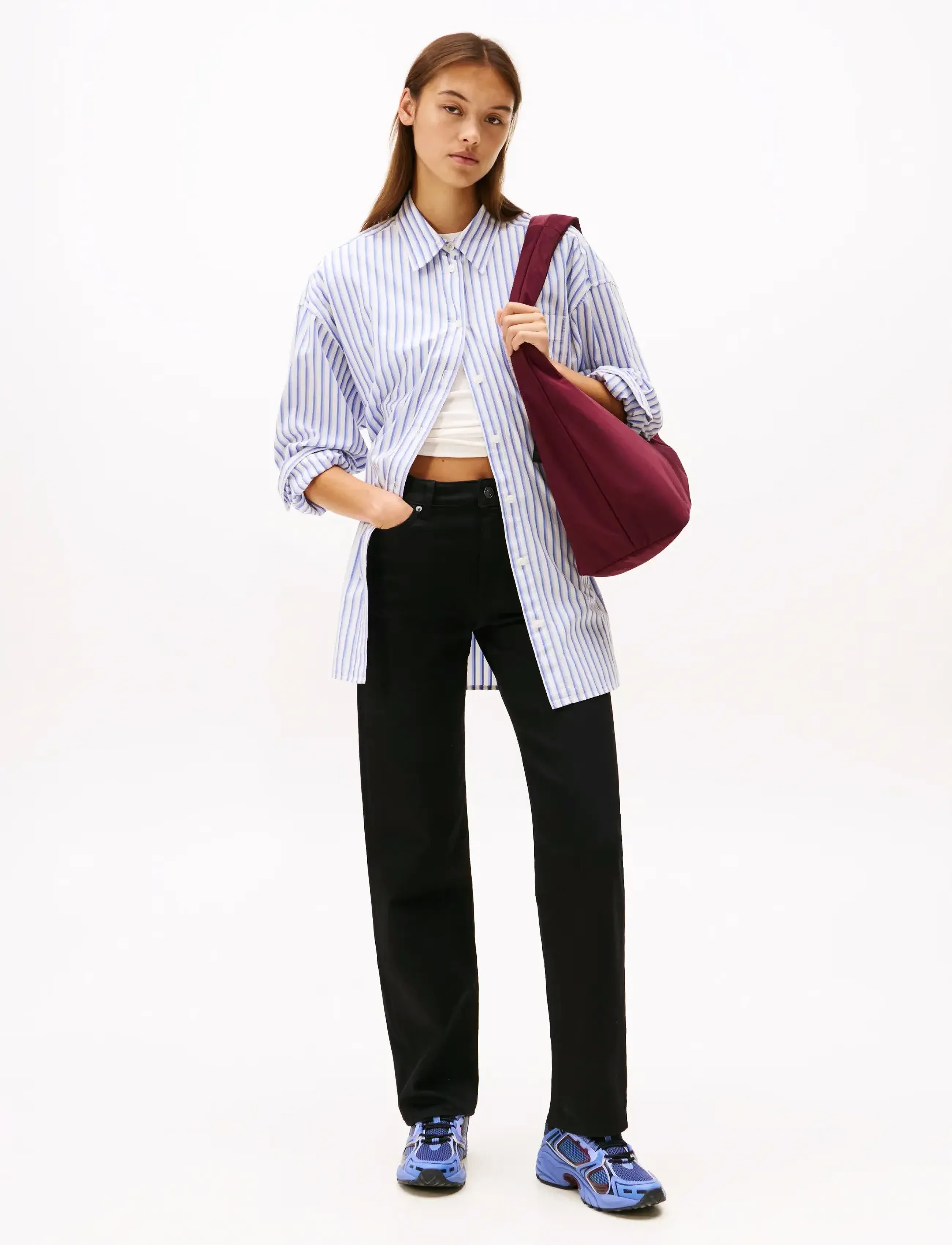 Tommy Jeans KIRA MID RISE STRAIGHT DI4187 - Skinny jeans - DENIM BLACK / black