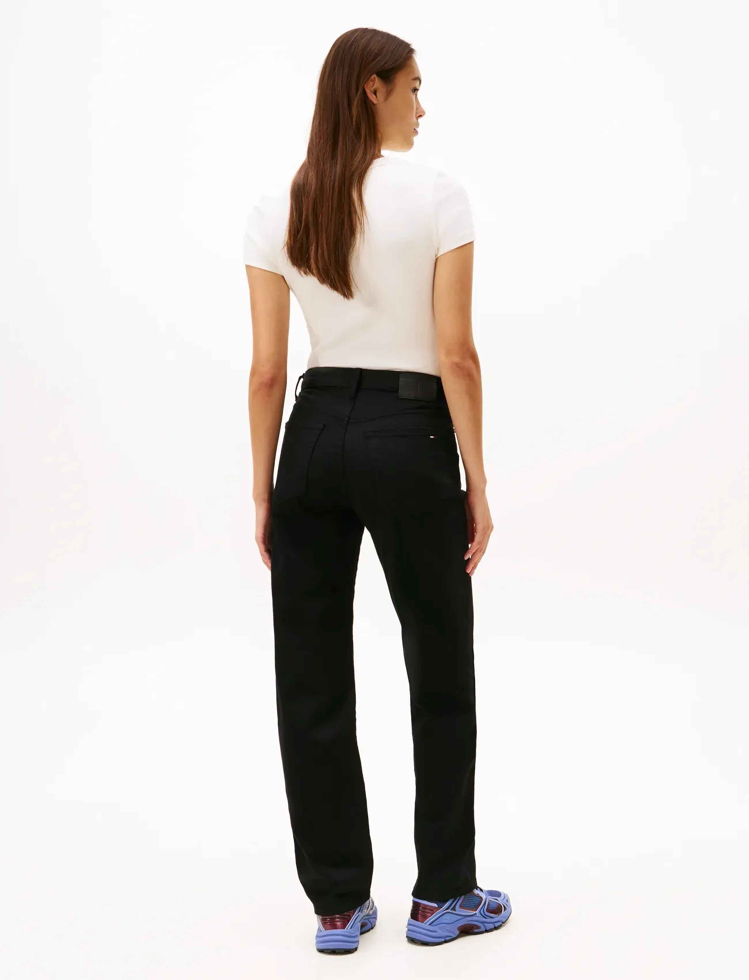 Tommy Jeans - KIRA MID RISE STRAIGHT DI4187 - pillifarkut - denim black - 2