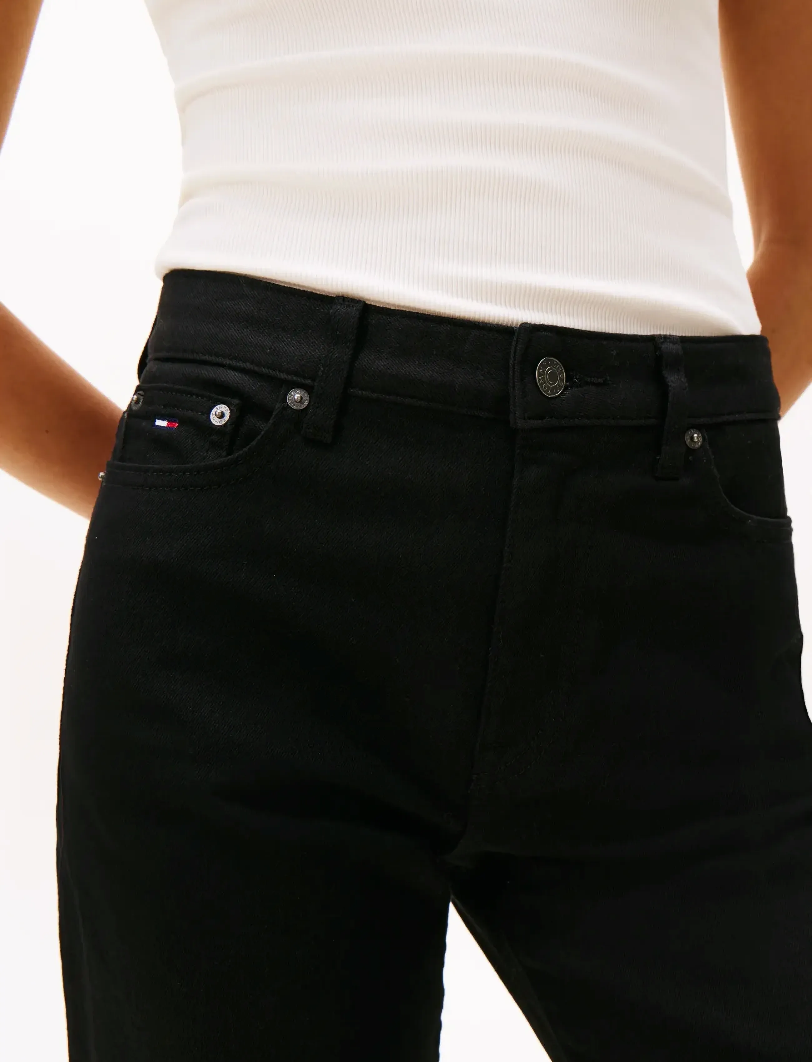Tommy Jeans - KIRA MID RISE STRAIGHT DI4187 - pillifarkut - denim black - 3
