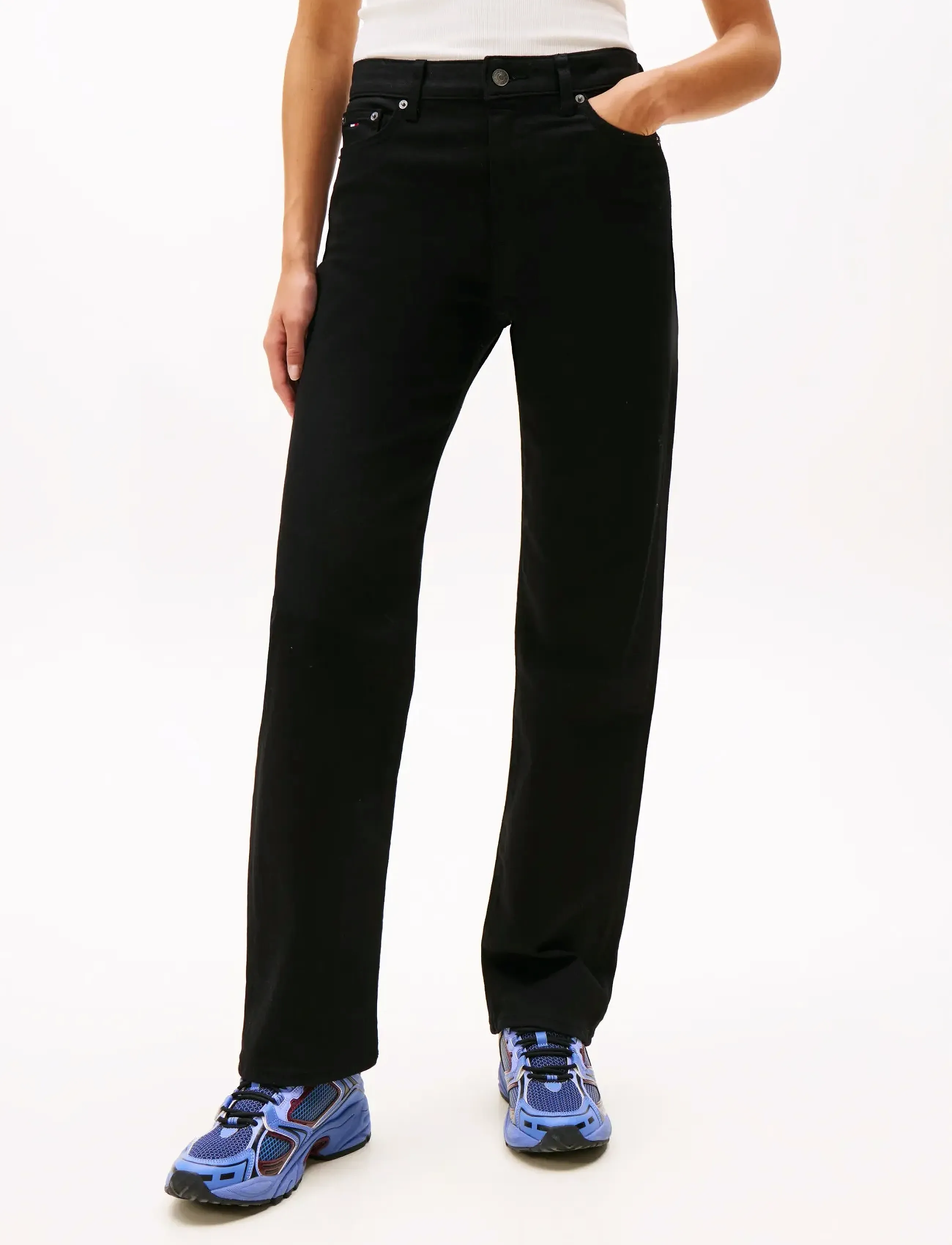 Tommy Jeans - KIRA MID RISE STRAIGHT DI4187 - pillifarkut - denim black - 4