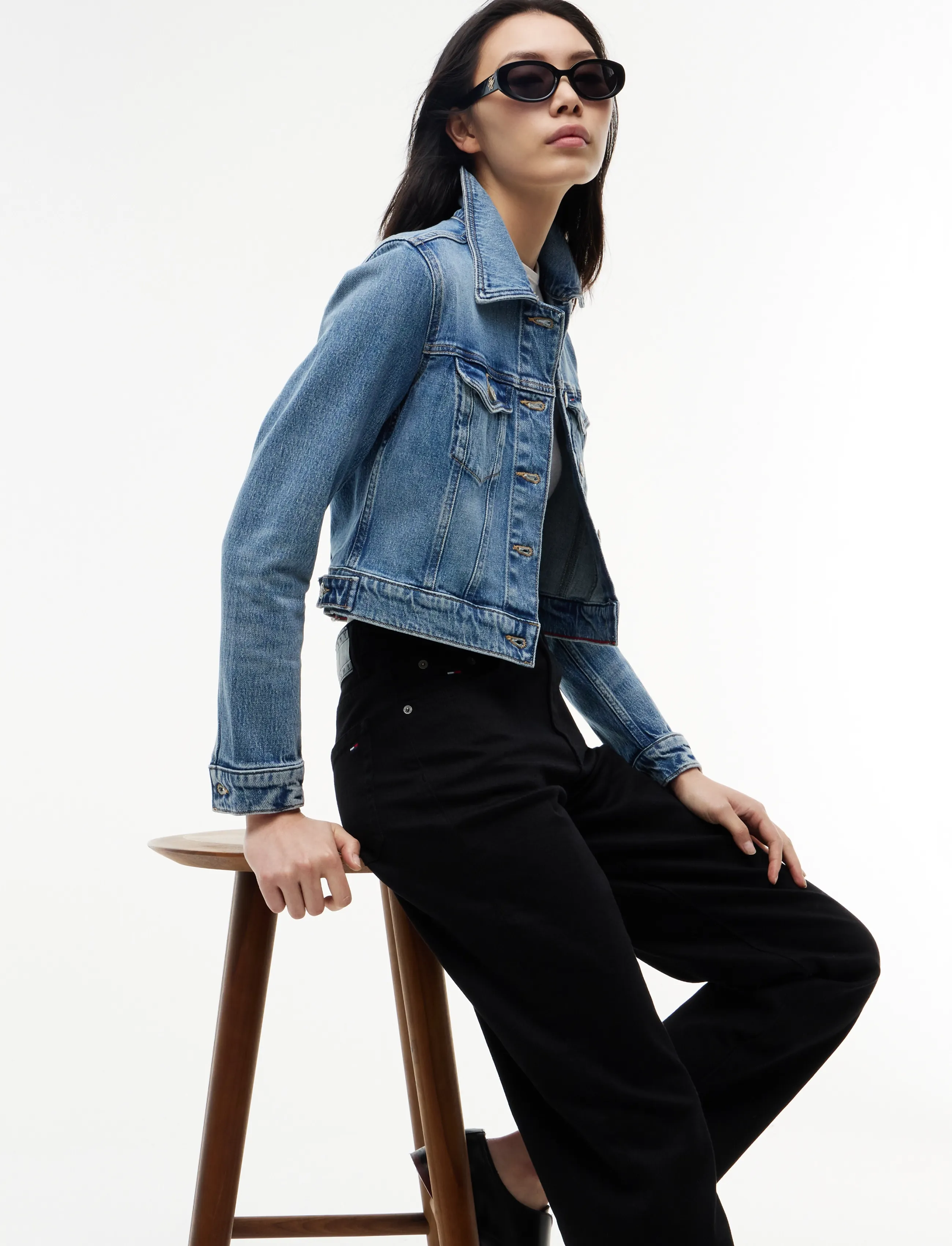 Tommy Jeans - KIRA MID RISE STRAIGHT DI4187 - regular džinsi - denim black - 5