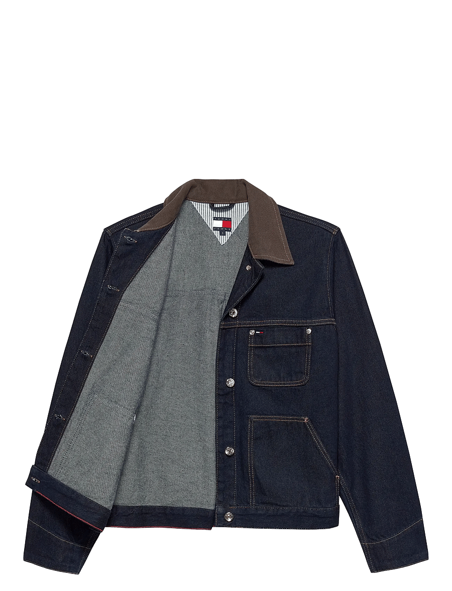 Tommy Jeans - OVSZ CHORE JACKET EI6050 - jeansjackor - denim dark - 3