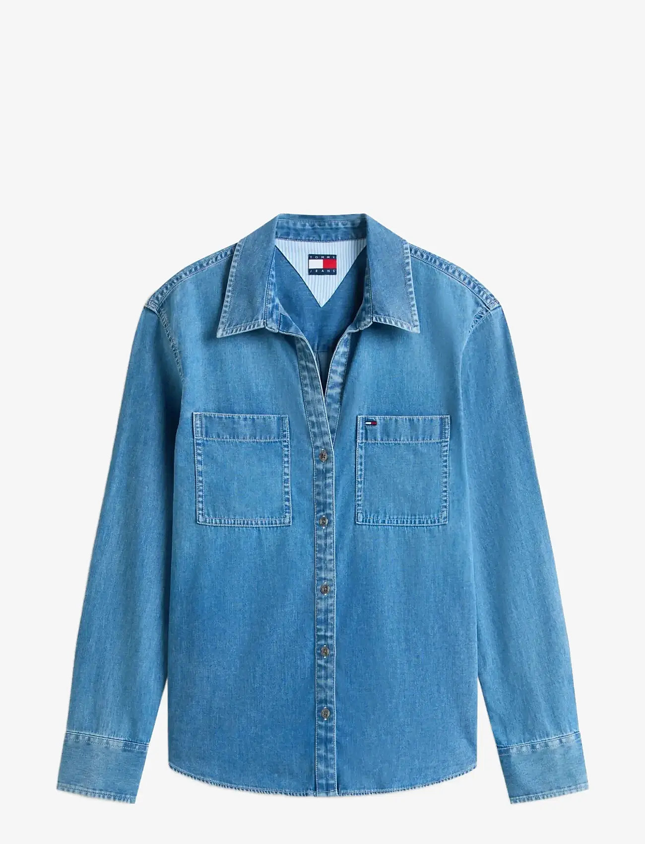 Tommy Jeans - REGULAR FIT SHIRT - denimskjorter - denim medium - 1