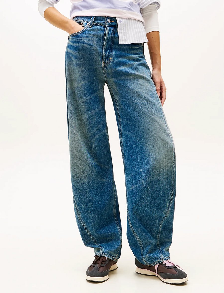 Tommy Jeans - ELLA MID BARREL CBF EI2036 - hosen mit weitem bein - denim medium - 3
