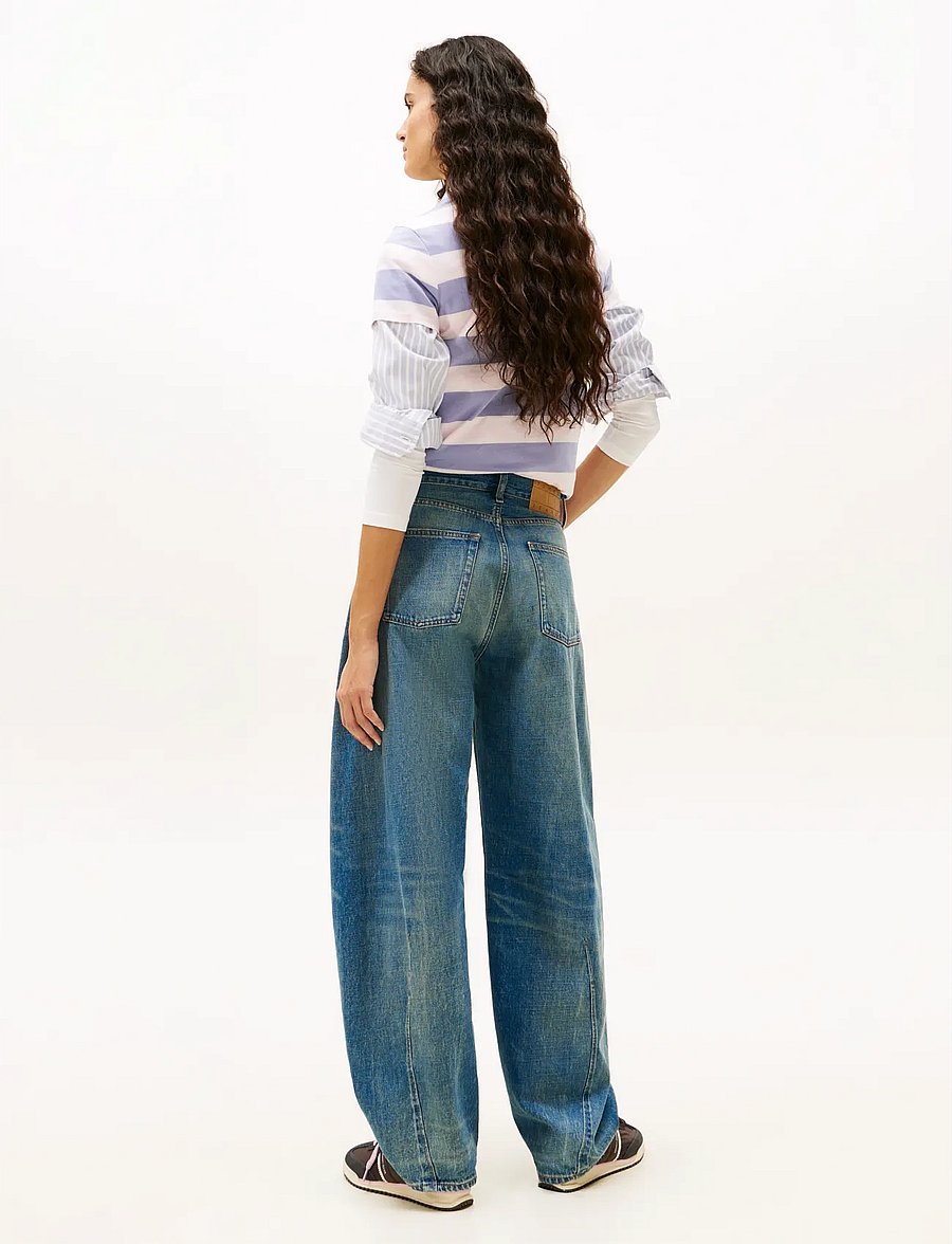 Tommy Jeans - ELLA MID BARREL CBF EI2036 - hosen mit weitem bein - denim medium - 4