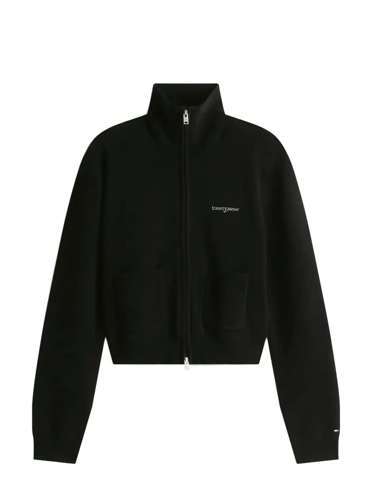 Tommy Jeans TJW COZY SCRIPT CARDIGAN - Tommy Hilfiger - BLACK / black