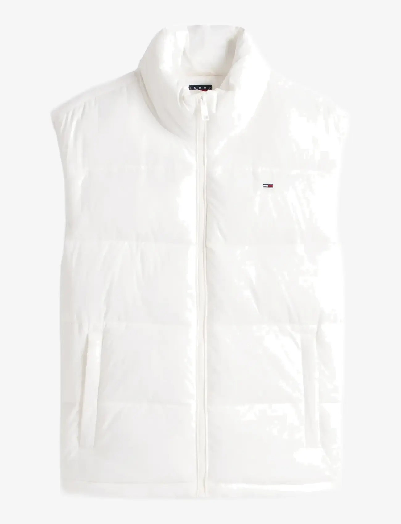 Tommy Jeans - TJW ESSENTIAL PUFFER VEST SHINY - frühlingsjacken - ancient white - 1