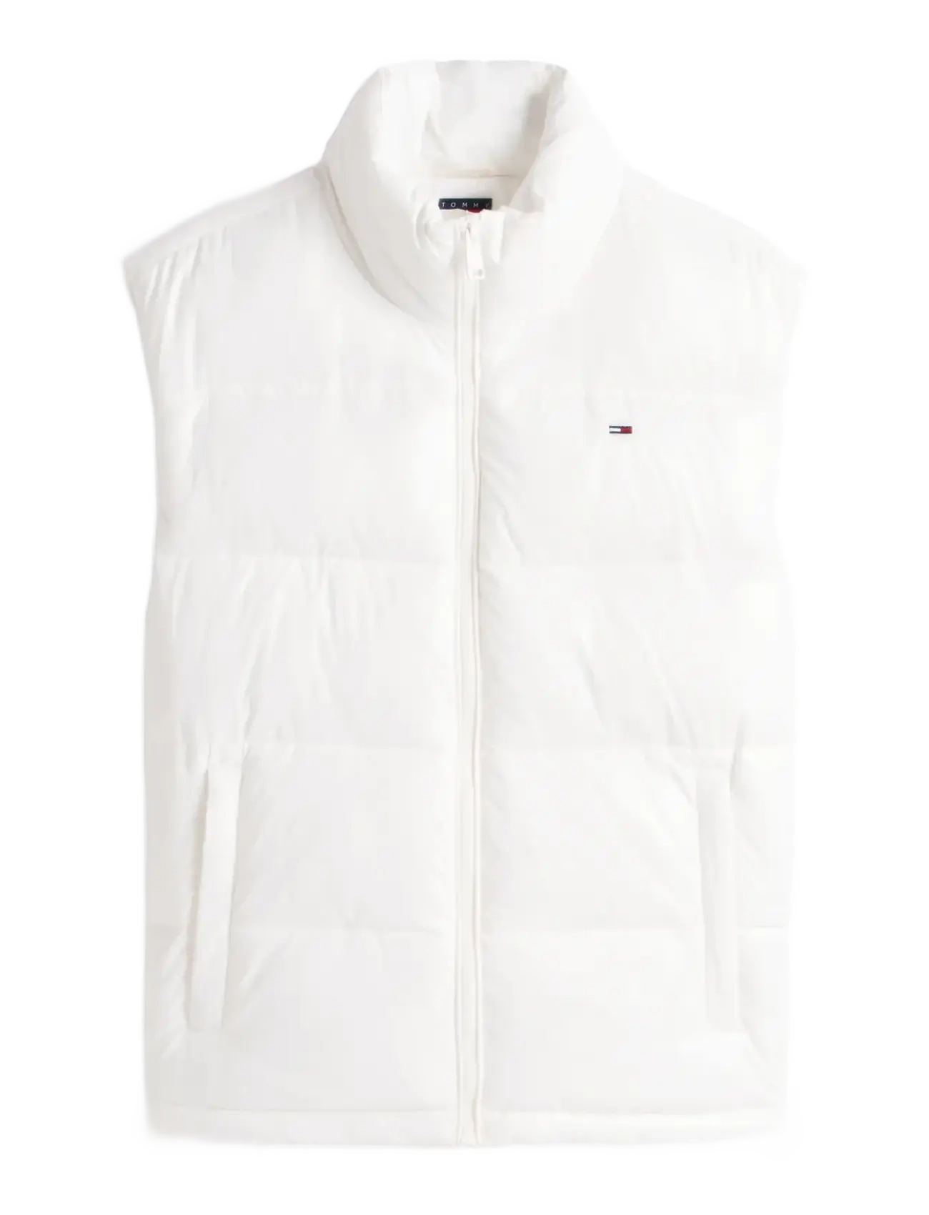 Tommy Jeans TJW ESSENTIAL PUFFER VEST SHINY - Veste - ANCIENT WHITE / white