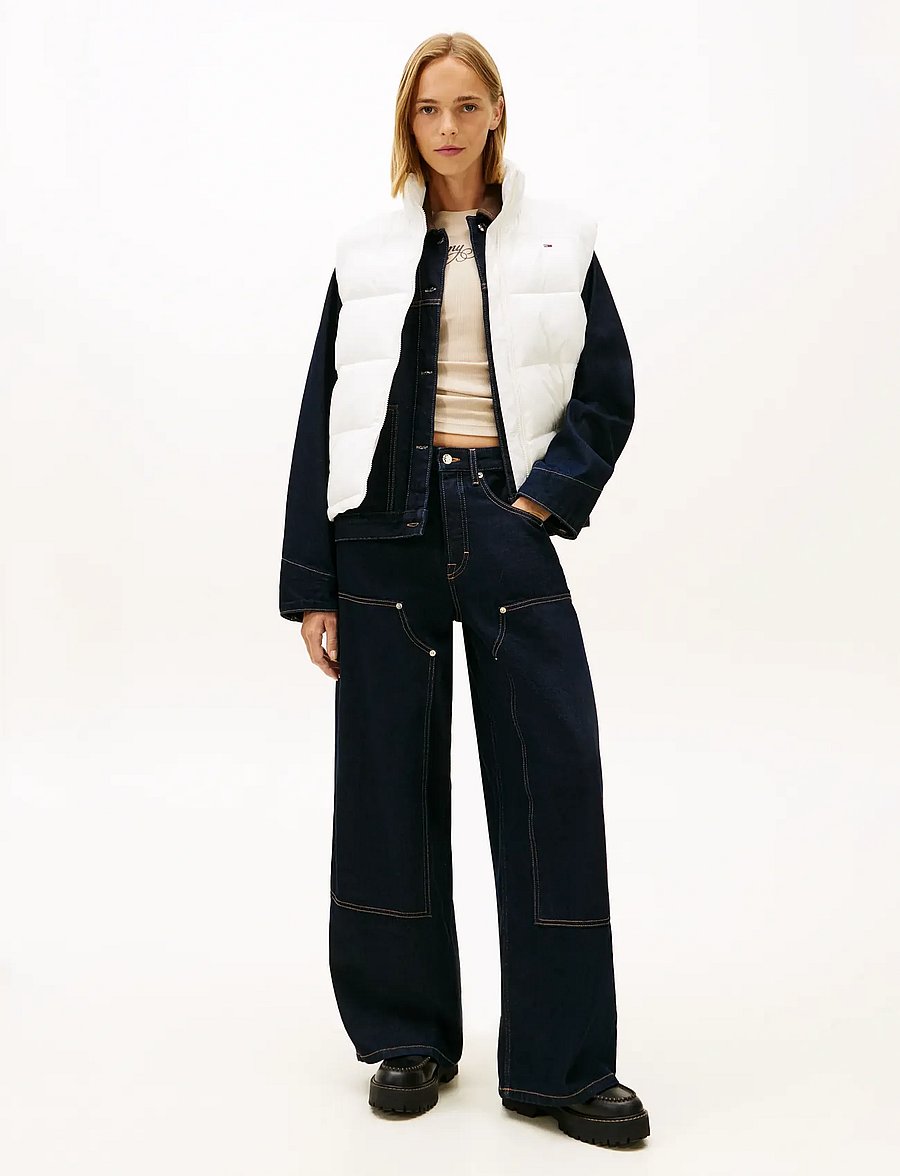 Tommy Jeans - TJW ESSENTIAL PUFFER VEST SHINY - vestes de printemps - ancient white - 2