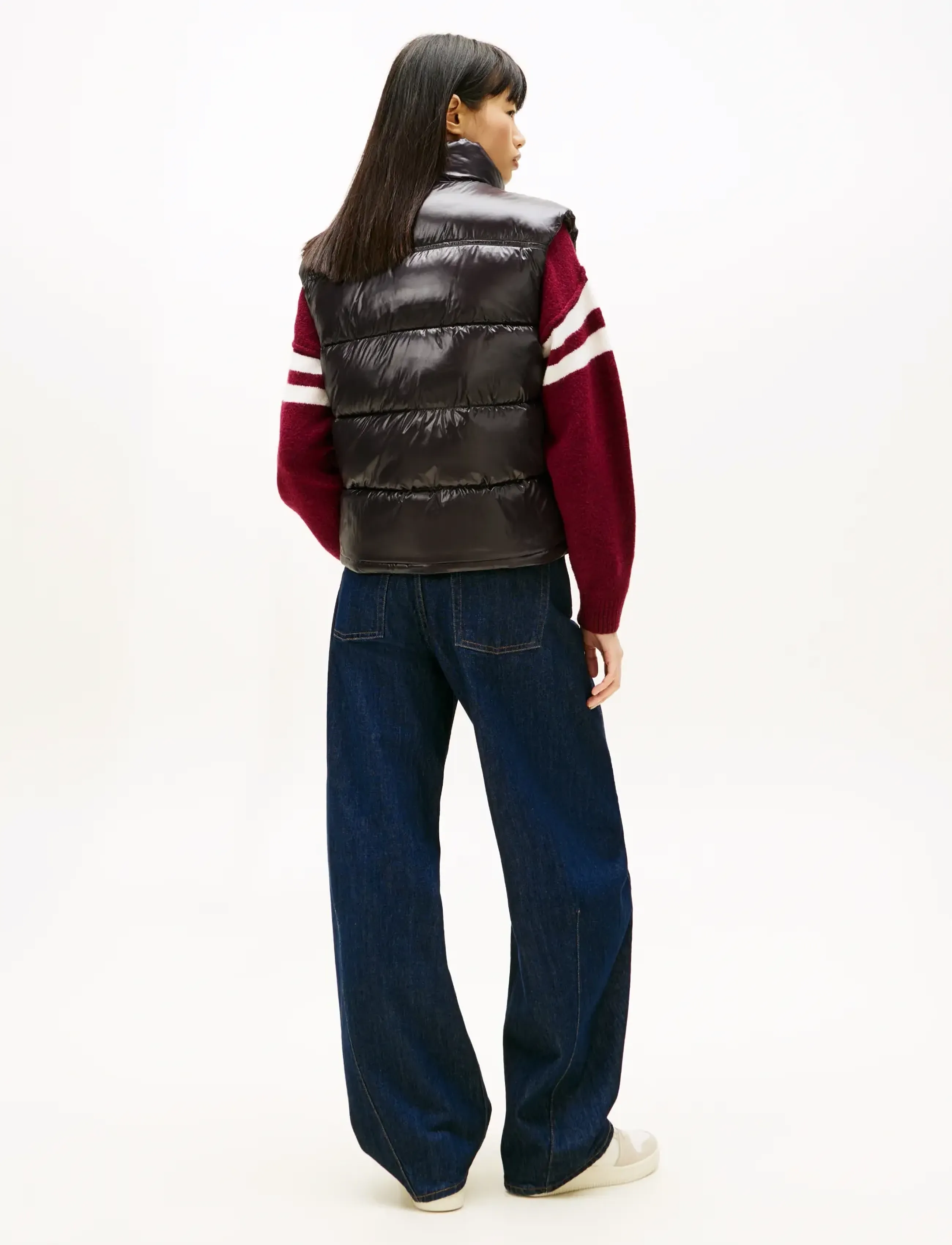 Tommy Jeans - TJW ESSENTIAL PUFFER VEST SHINY - spring jackets - black - 3