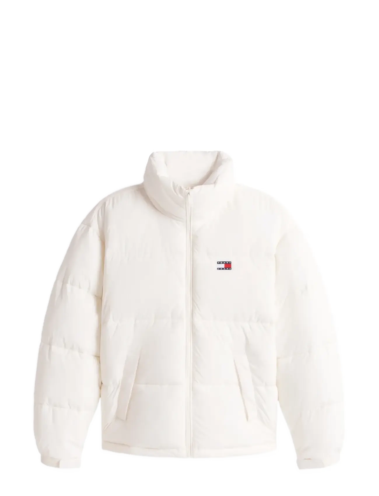Tommy Jeans TJW OVS HOODED FLAG PUFFER EXT - Tommy Jeans - ANCIENT WHITE / white