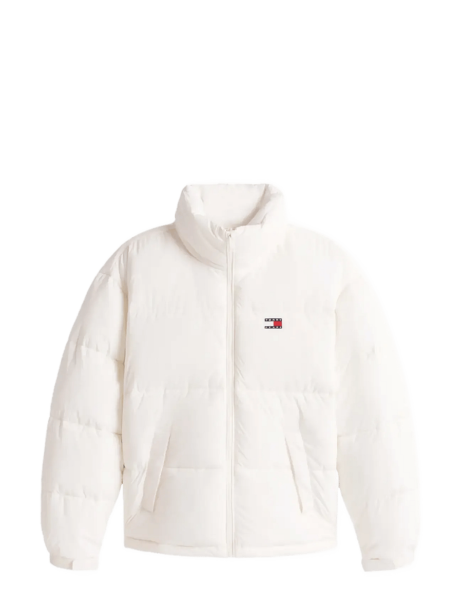 Tommy Jeans - TJW OVS HOODED FLAG PUFFER EXT - vinterjackor - ancient white - 1