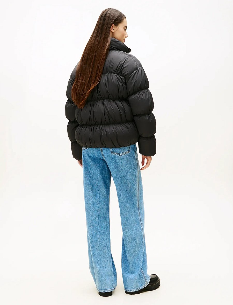 Tommy Jeans - TJW ROUCHED PFFR JCKT DWN EXT - talvejoped - black - 3