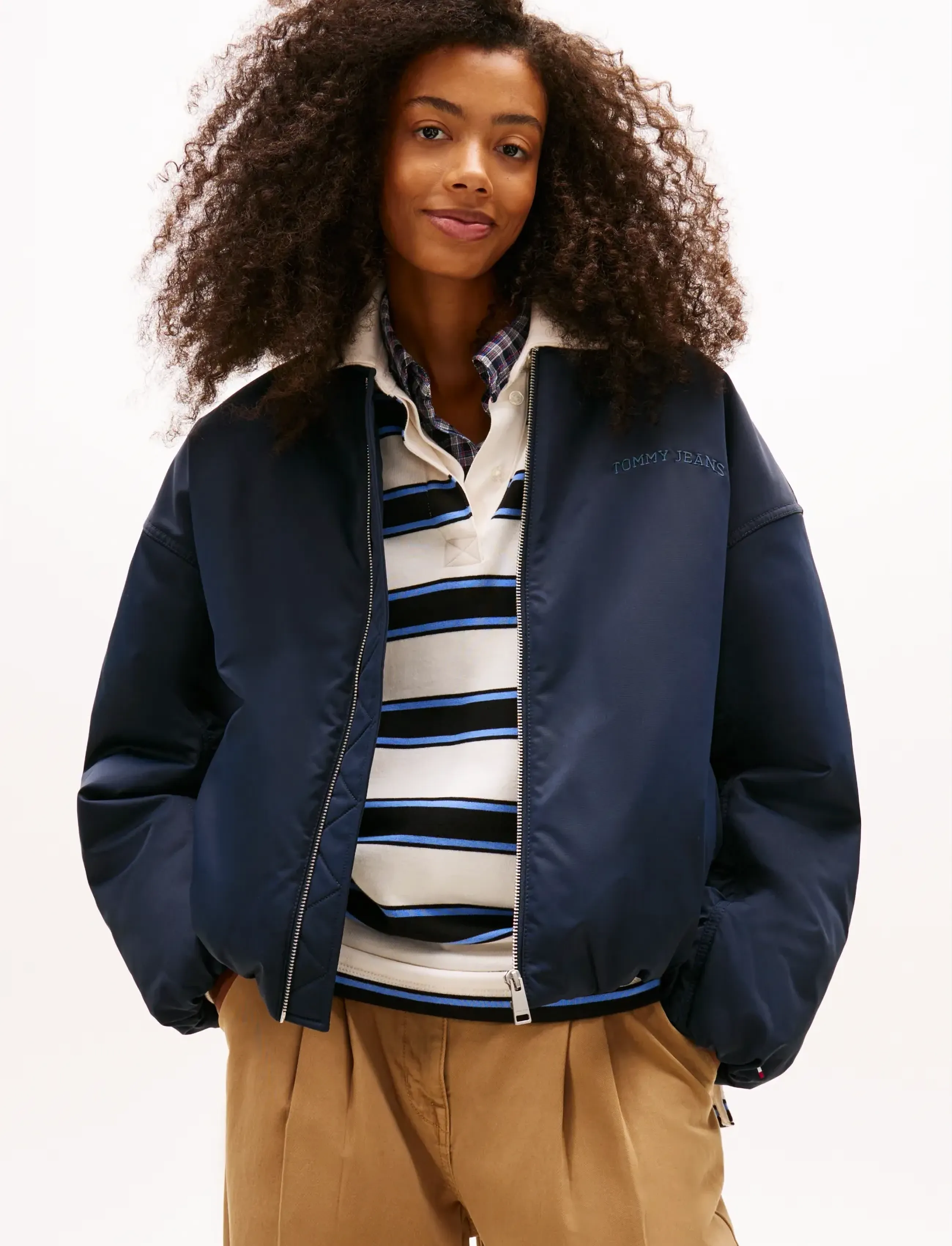 Tommy Jeans Tjw Varsity Graphic Bomber, S, Jackets, Marineblau - Frauen