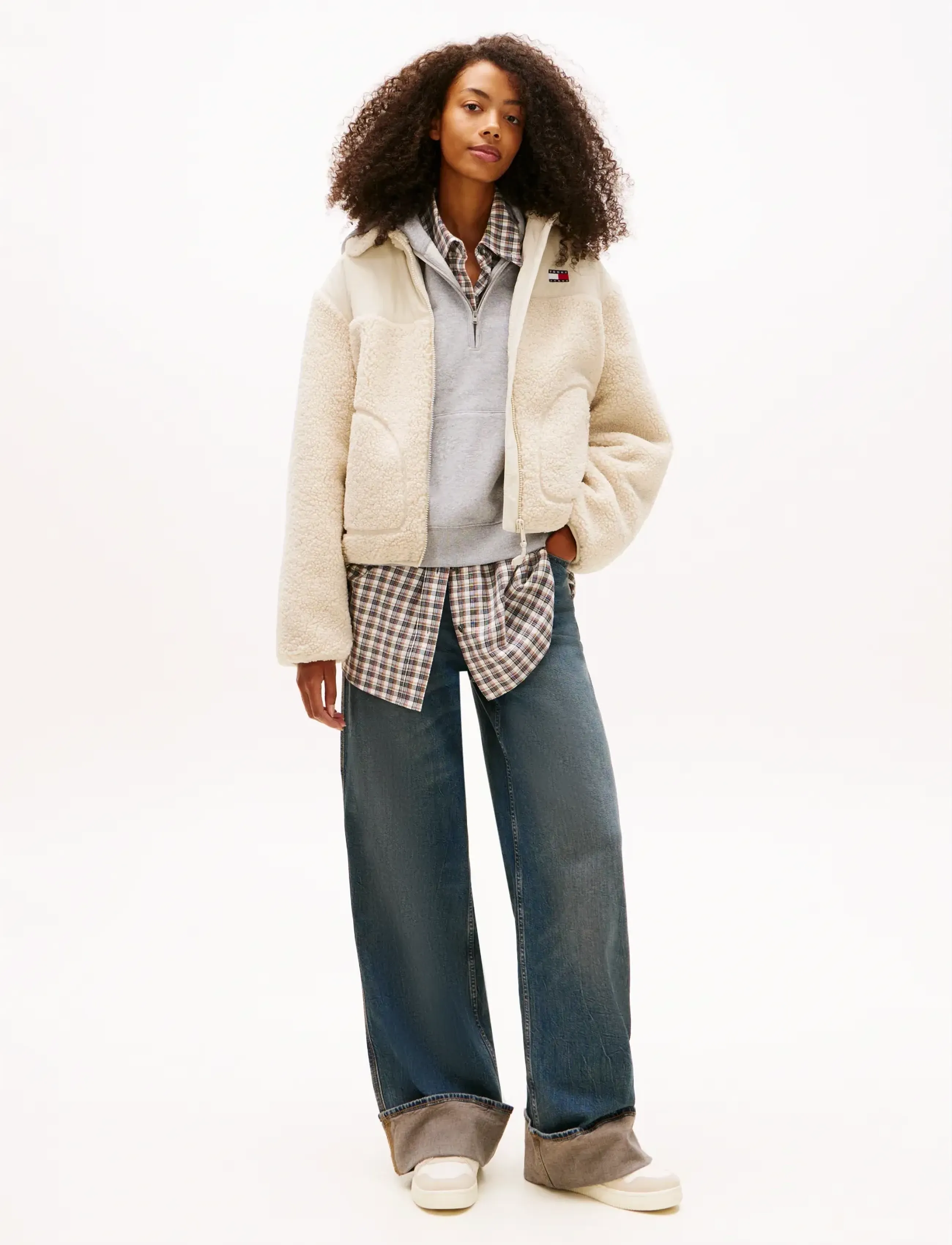Tjw Teddy Fabric Mix Jacket 3