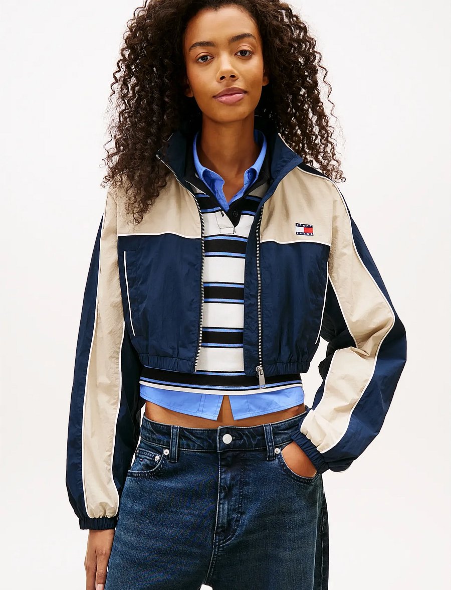 Tommy Jeans - TJW NYLON PIPING JACKET - Õhukesed jakid - dark night navy - 0