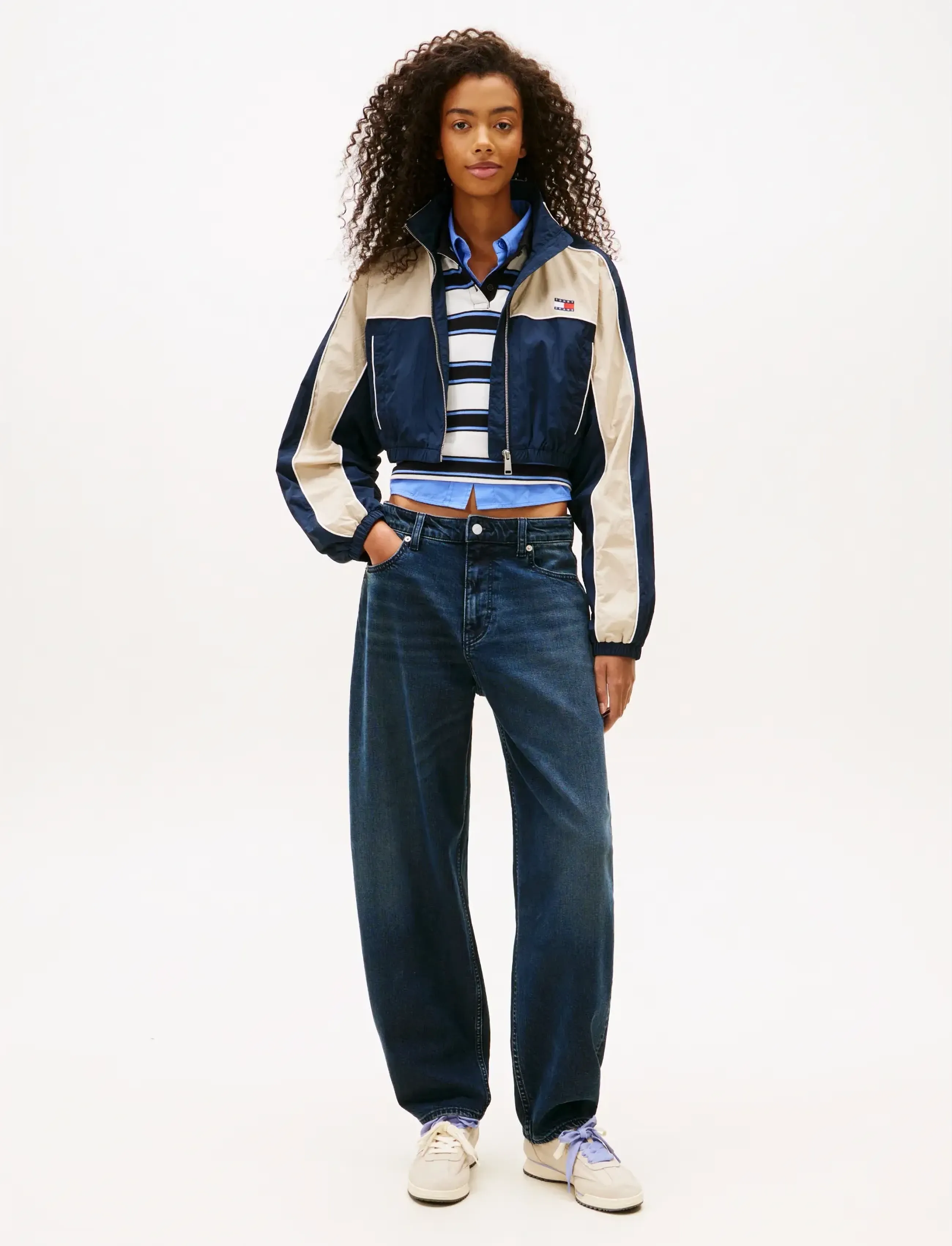 Tommy Jeans - TJW NYLON PIPING JACKET - pavasarinės striukės - dark night navy - 2