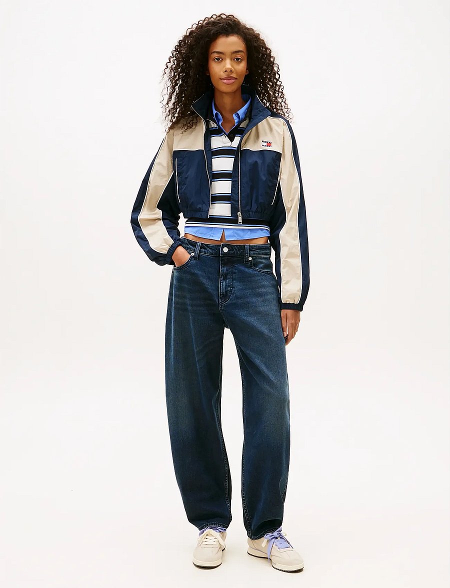 Tommy Jeans - TJW NYLON PIPING JACKET - Õhukesed jakid - dark night navy - 2