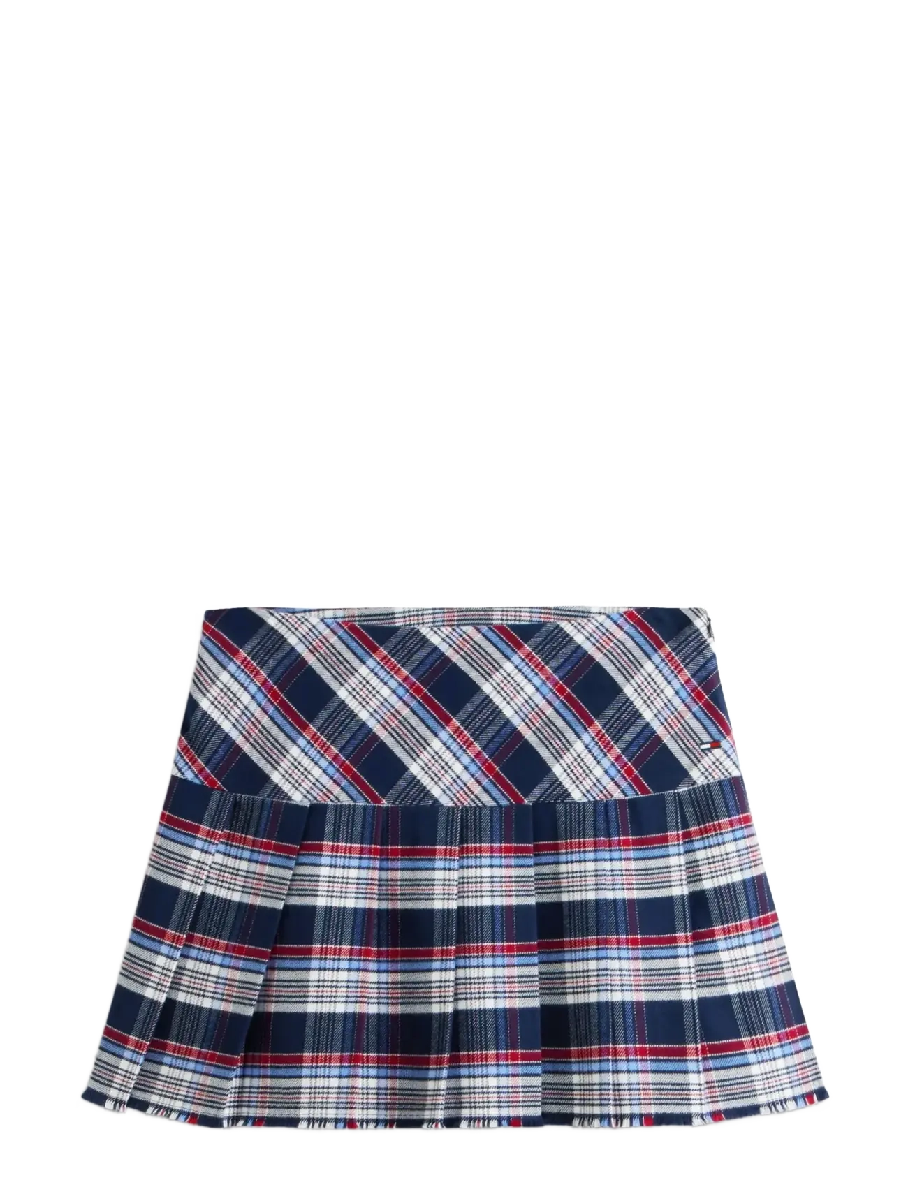 Tommy Jeans TJW STRUCTURED PLEAT MINI SKIRT - Tøj - NAVY TARTAN / multi