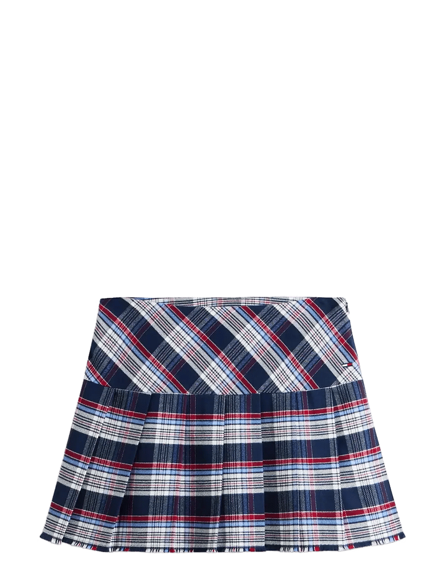 Tommy Jeans - TJW STRUCTURED PLEAT MINI SKIRT - miniseelikud - navy tartan - 1