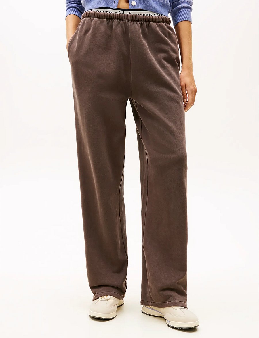 Tommy Jeans - TJW WIDE LEG SWEATPANT - treniņbikses - black walnut - 3