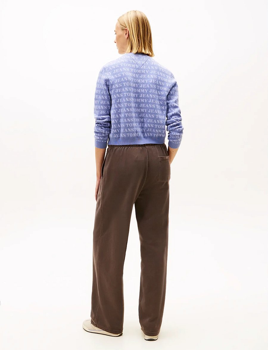 Tommy Jeans - TJW WIDE LEG SWEATPANT - treniņbikses - black walnut - 4