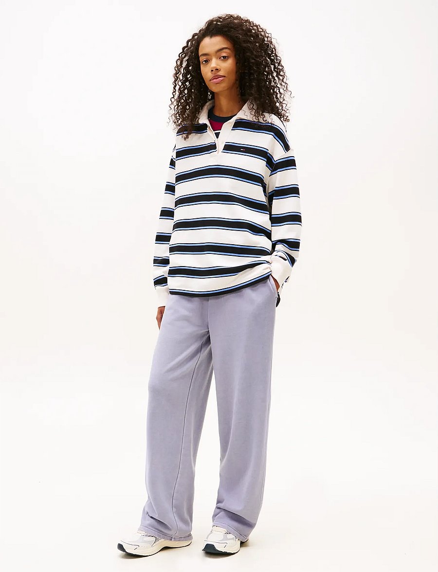 Tommy Jeans - TJW WIDE LEG SWEATPANT - pantalon training - periwinkle dusk - 0