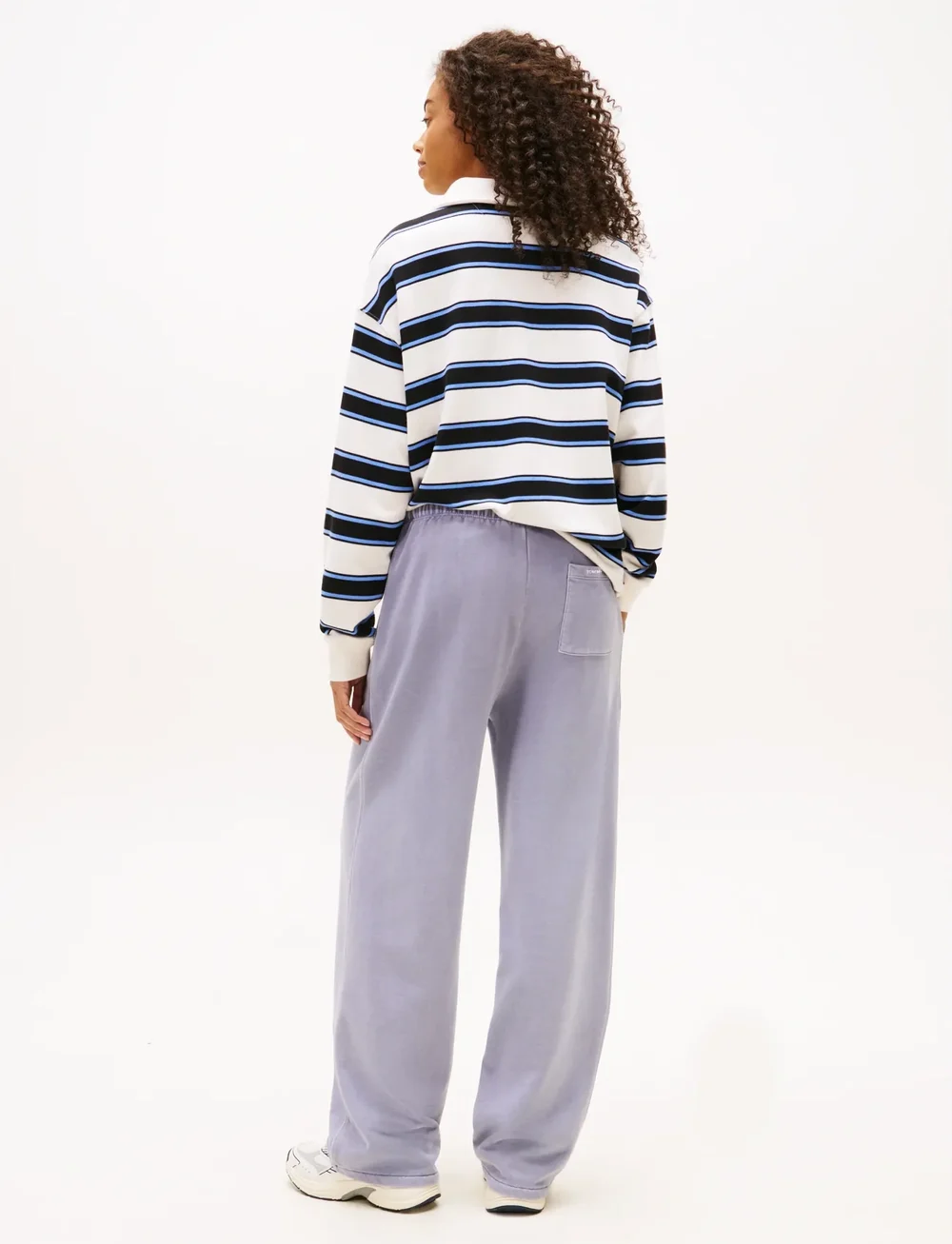 Tommy Jeans - TJW WIDE LEG SWEATPANT - träningsbyxor - periwinkle dusk - 4