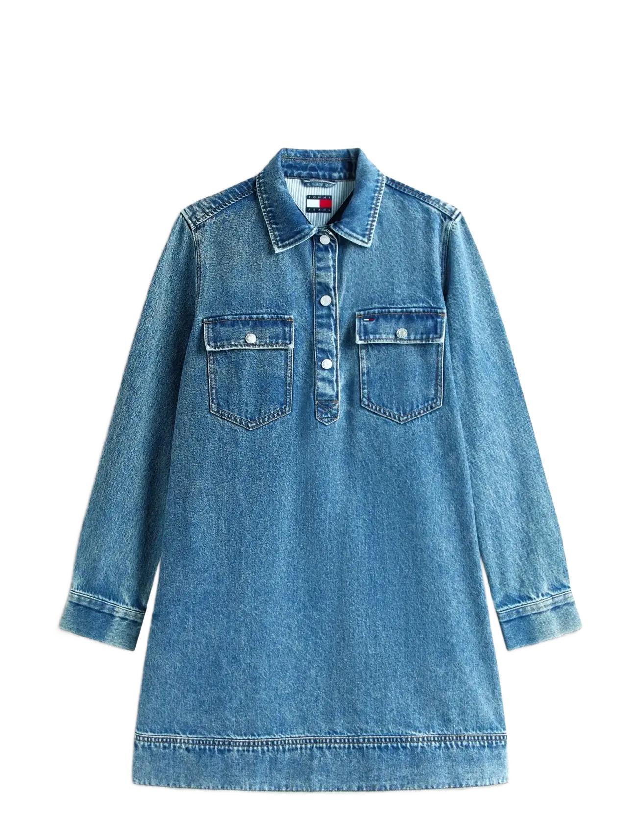 Tommy Jeans TJW PULLOVER DENIM DRESS - Teksakleidid - DENIM DARK / blue