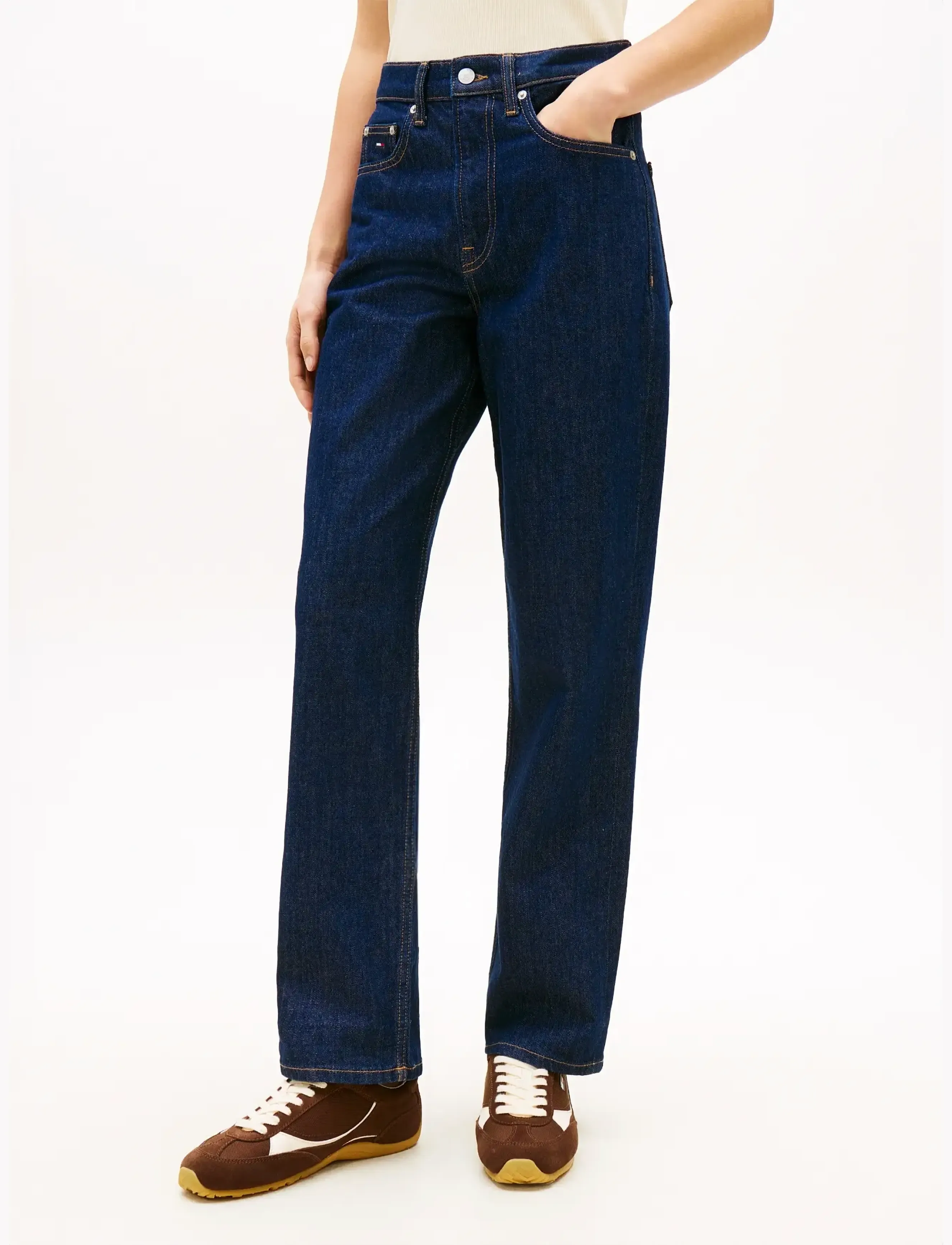 Tommy Jeans LAYLA HR SLIM STR DI4156 CO - Tommy Jeans - DENIM DARK / blue