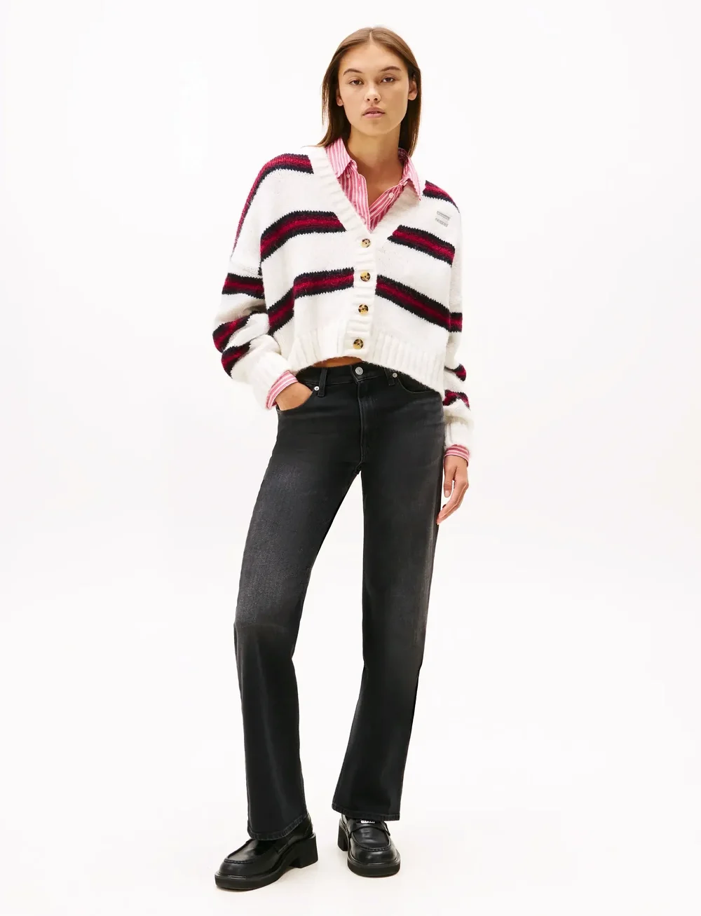 Tommy Jeans - CLEO MID BOOTCUT BI5181 - bootcut jeans - denim black - 0